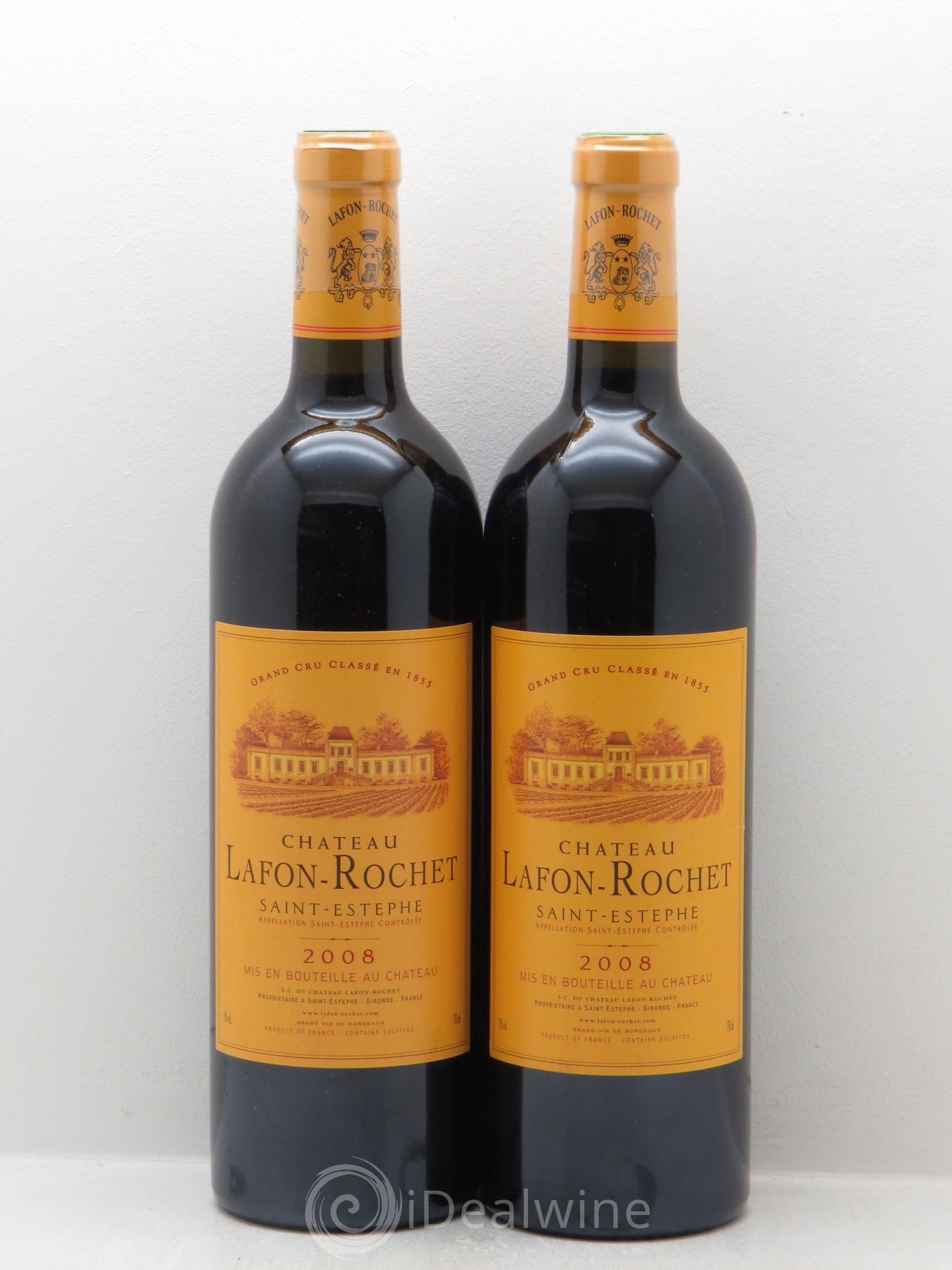 Château Lafon Rochet 4ème Grand Cru Classé 2008 - Lot de 2 bouteilles - 0