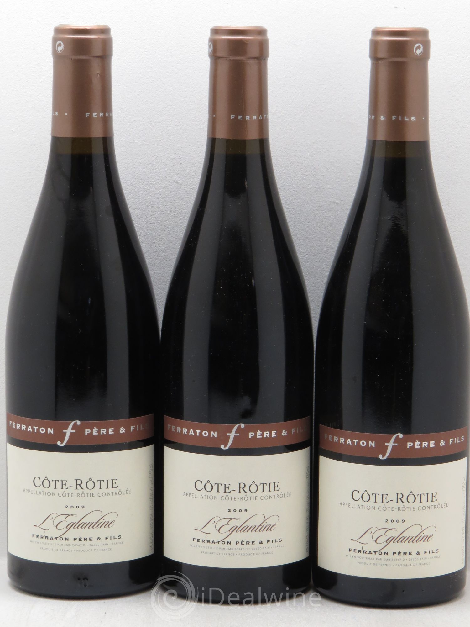 Côte-Rôtie l'Eglantine Ferraton P et F 2009 - Posten von 3 Flaschen - 0
