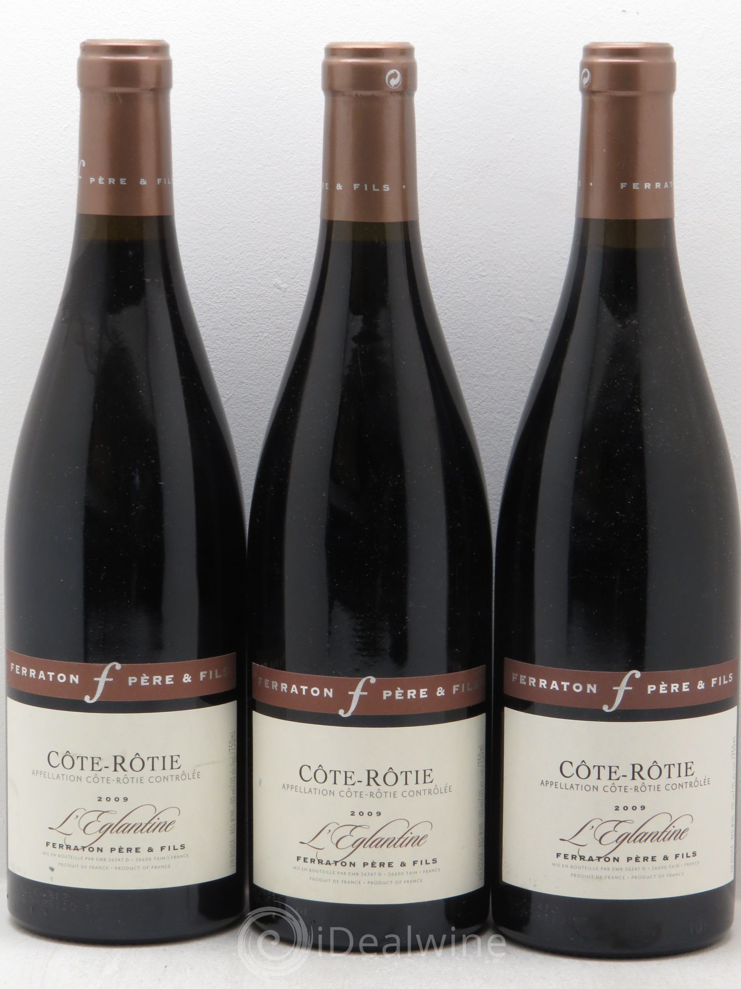 Côte-Rôtie l'Eglantine Ferraton P et F 2009 - Lot de 3 bouteilles - 0