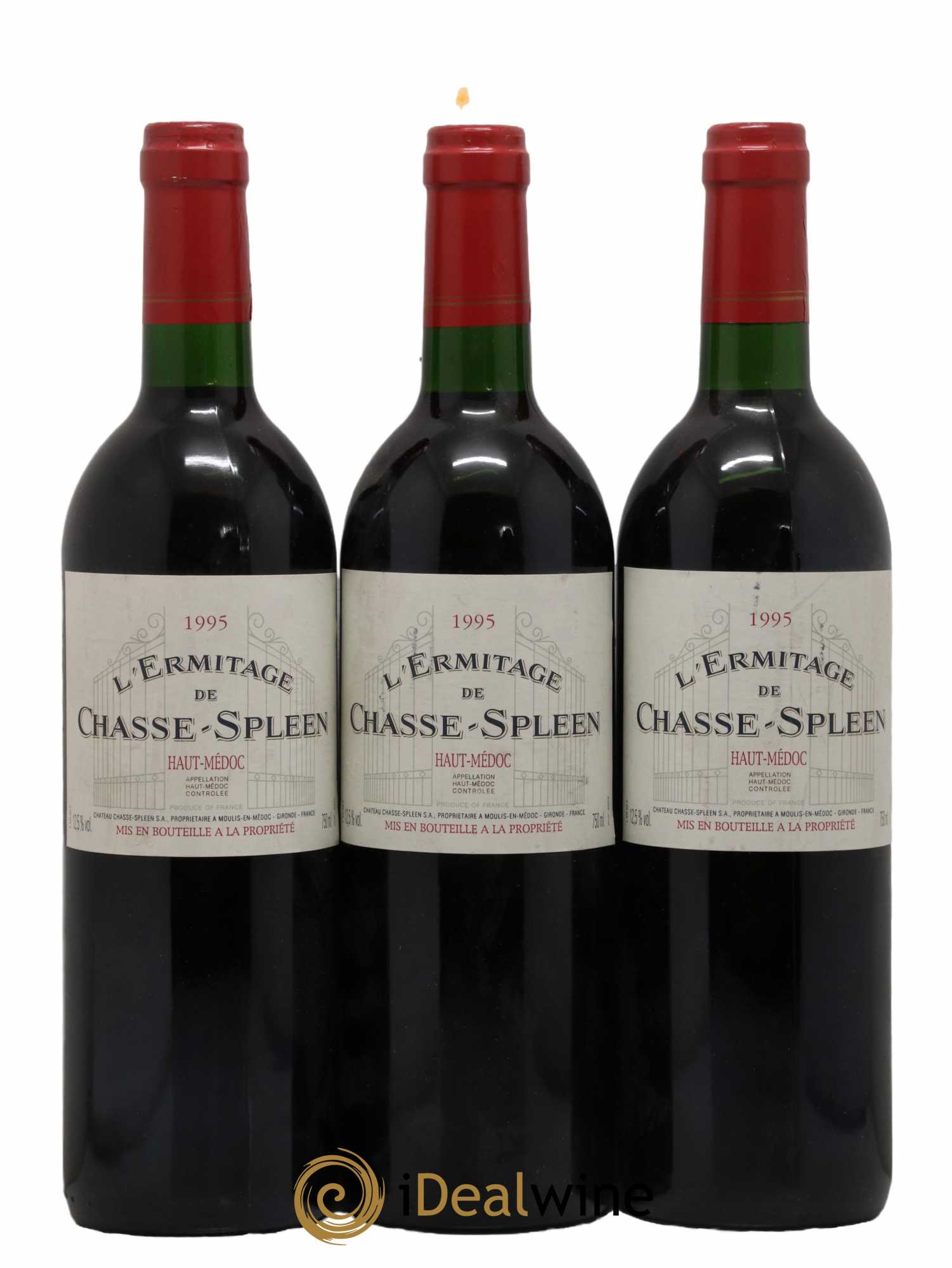 Héritage (Ermitage) de Chasse Spleen 1995 - Lot de 3 bouteilles - 0