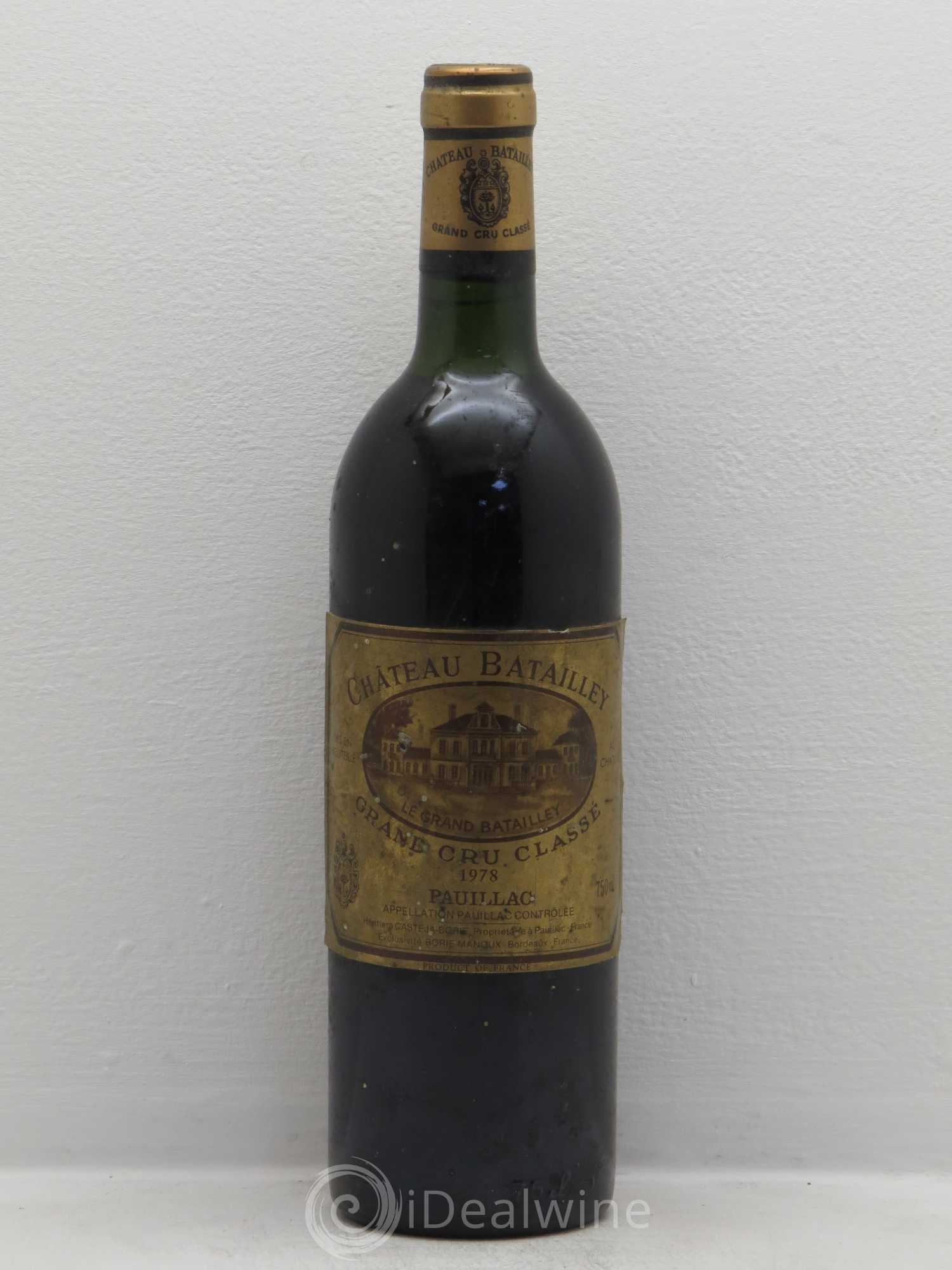 Château Batailley 5ème Grand Cru Classé 1978 - Lot de 1 bouteille - 0
