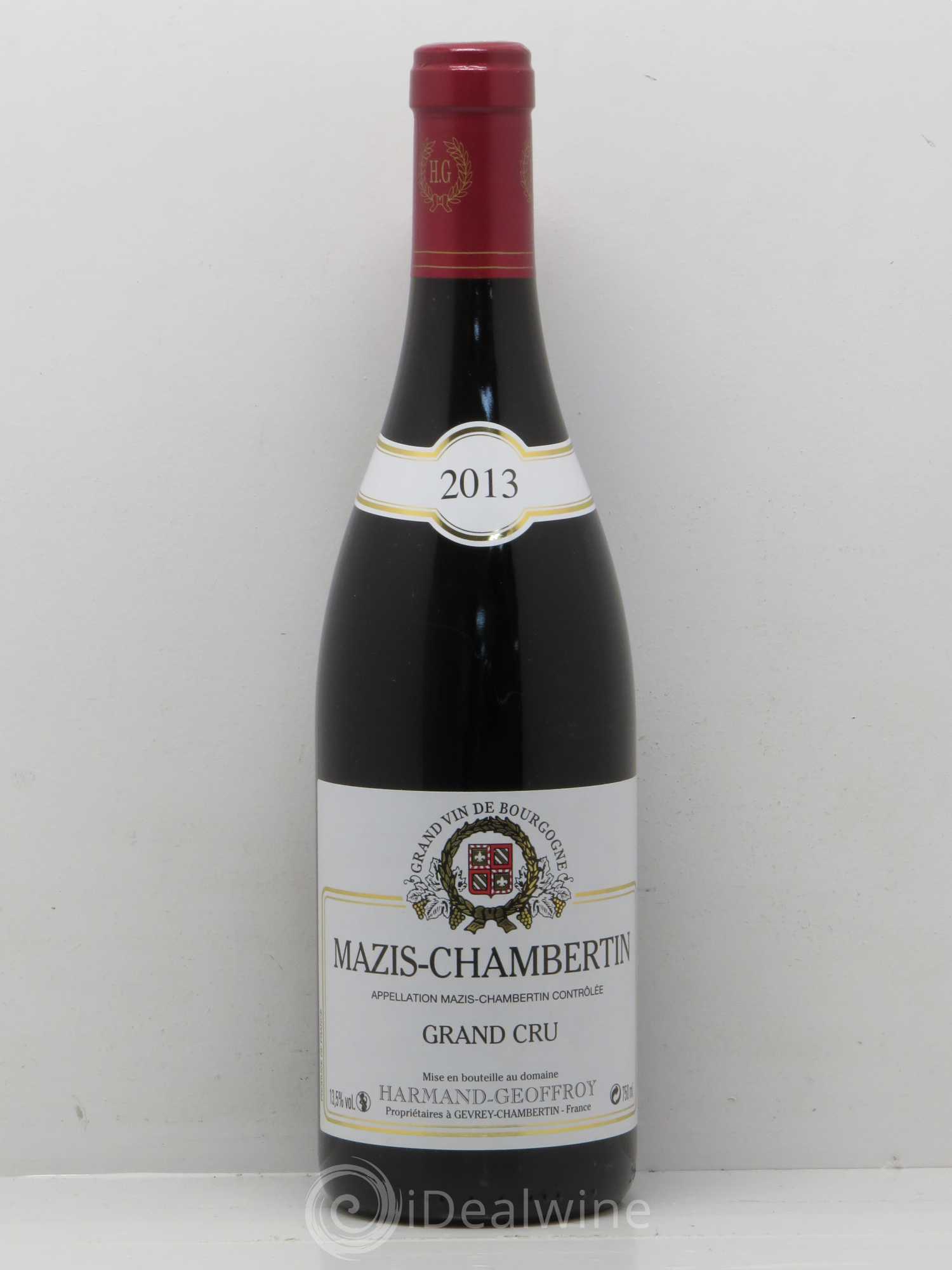 Mazis-Chambertin Grand Cru Harmand-Geoffroy (Domaine) 2013 - Lot de 1 bouteille - 0