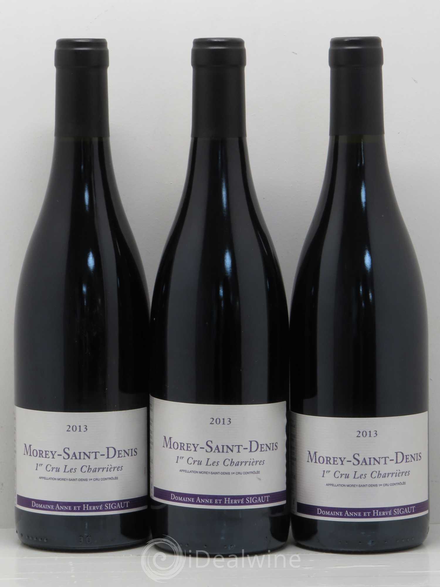 Morey-Saint-Denis 1er Cru Les Charrières Sigaut 2013 - Posten von 3 Flaschen - 0