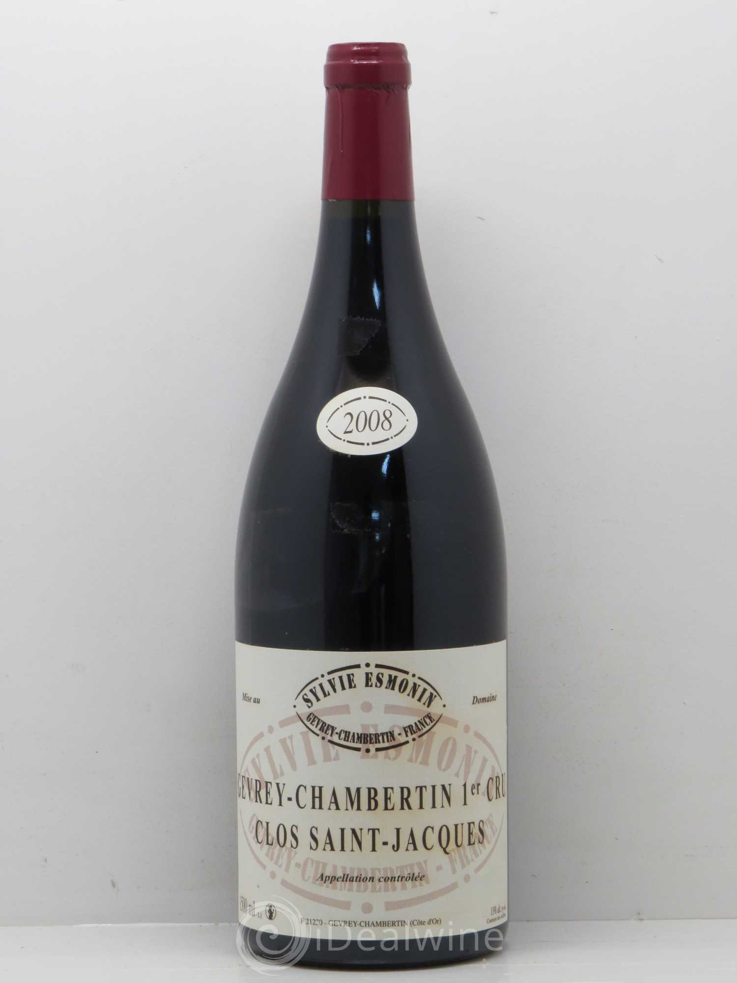 Gevrey-Chambertin 1er Cru Clos Saint Jacques Sylvie Esmonin 2008 - Lot de 1 magnum - 0