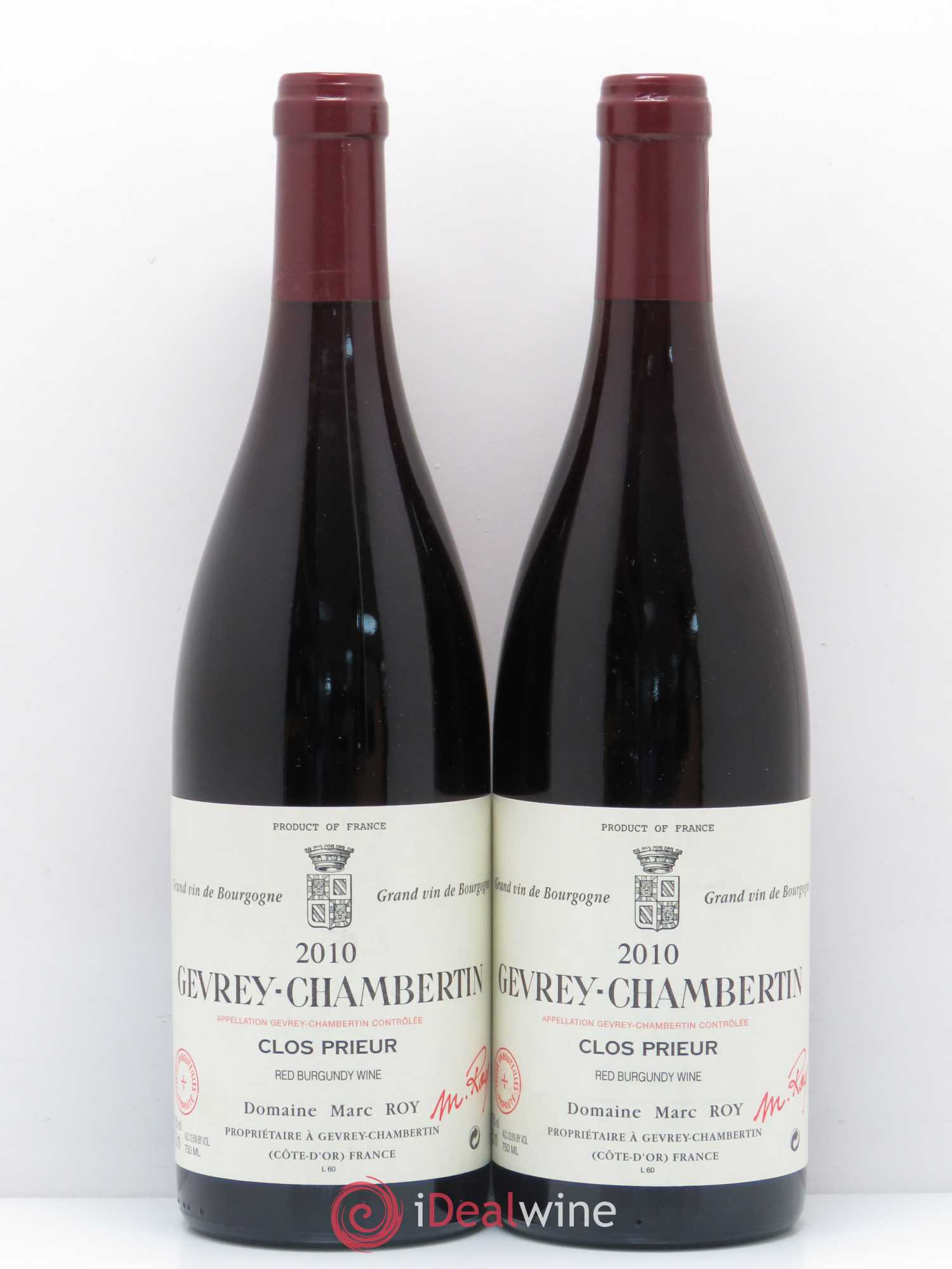 Gevrey-Chambertin Clos Prieur Marc Roy 2010 - Posten von 2 Flaschen - 0