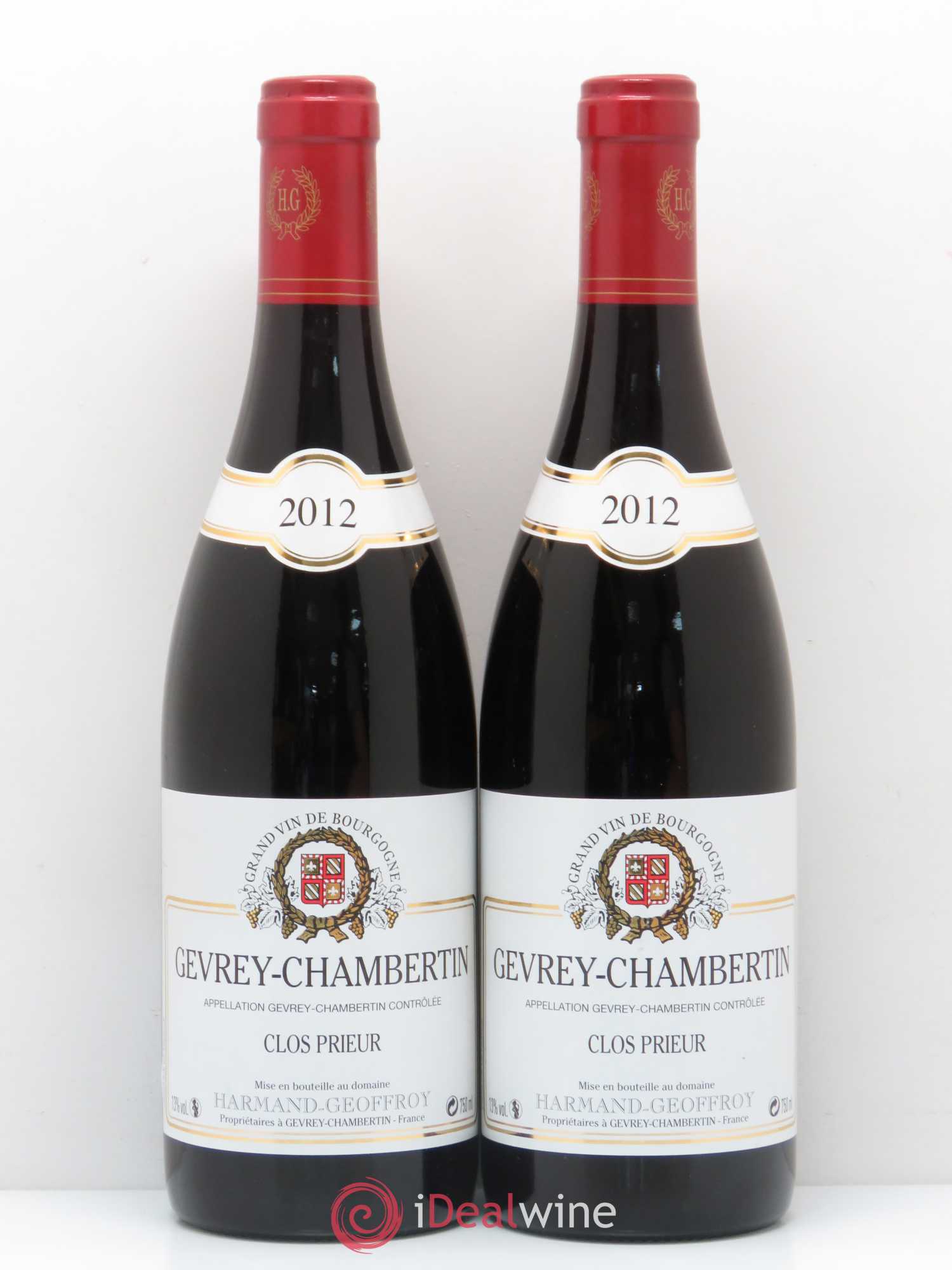 Gevrey-Chambertin Clos Prieur Harmand Geoffroy 2012 - Lot de 2 bouteilles - 0