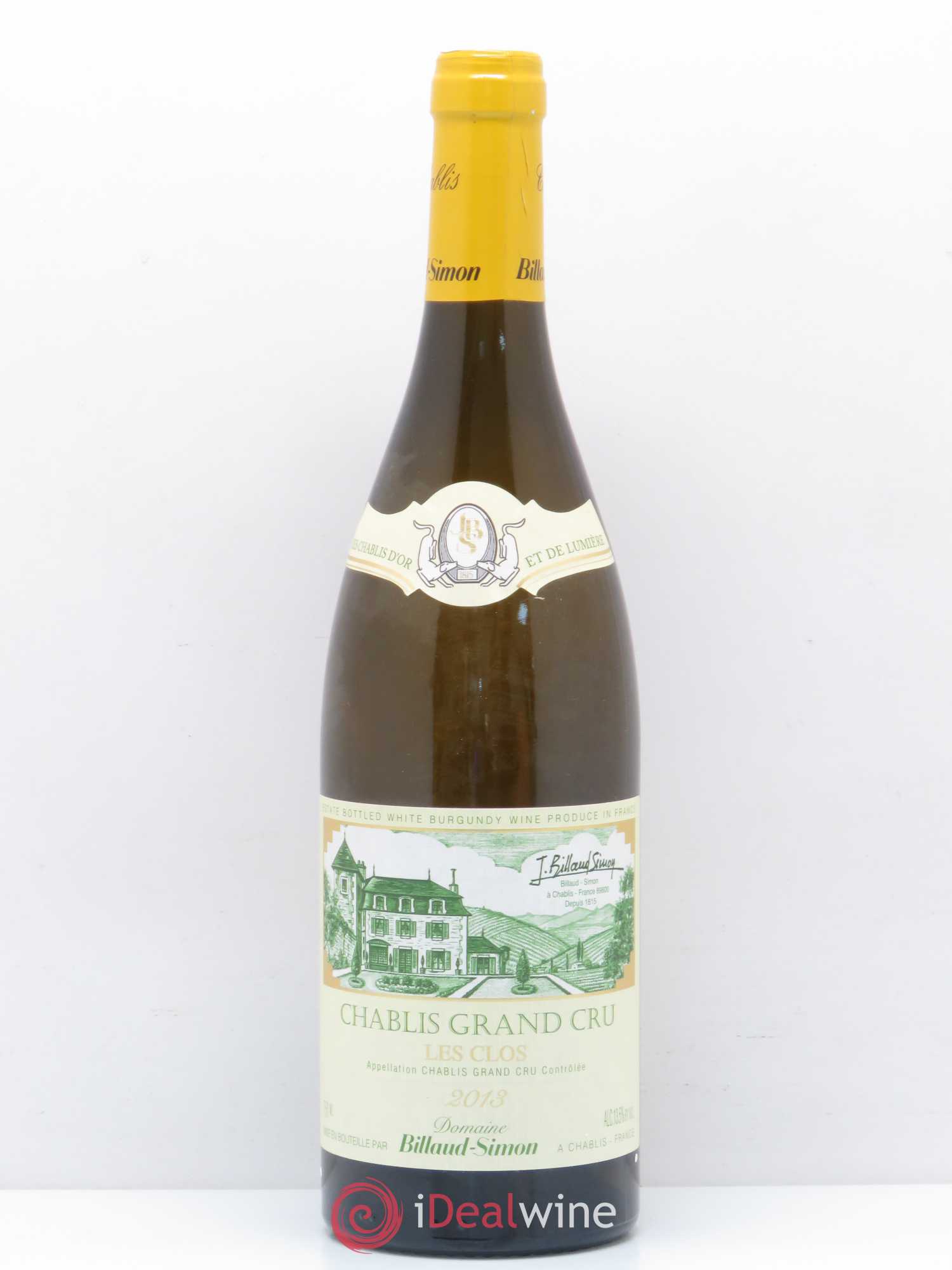 Chablis Grand Cru Les Clos Domaine Billaud-Simon 2013 - Posten von 1 Flasche - 0