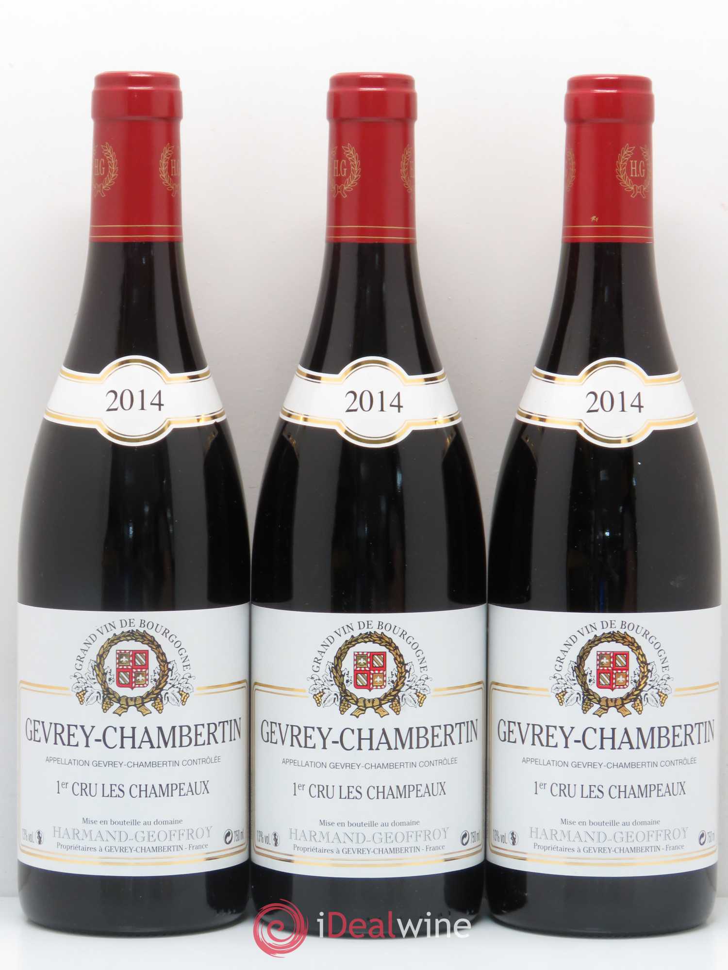 Gevrey-Chambertin 1er Cru Les Champeaux Harmand Geoffroy 2014 - Posten von 3 Flaschen - 0