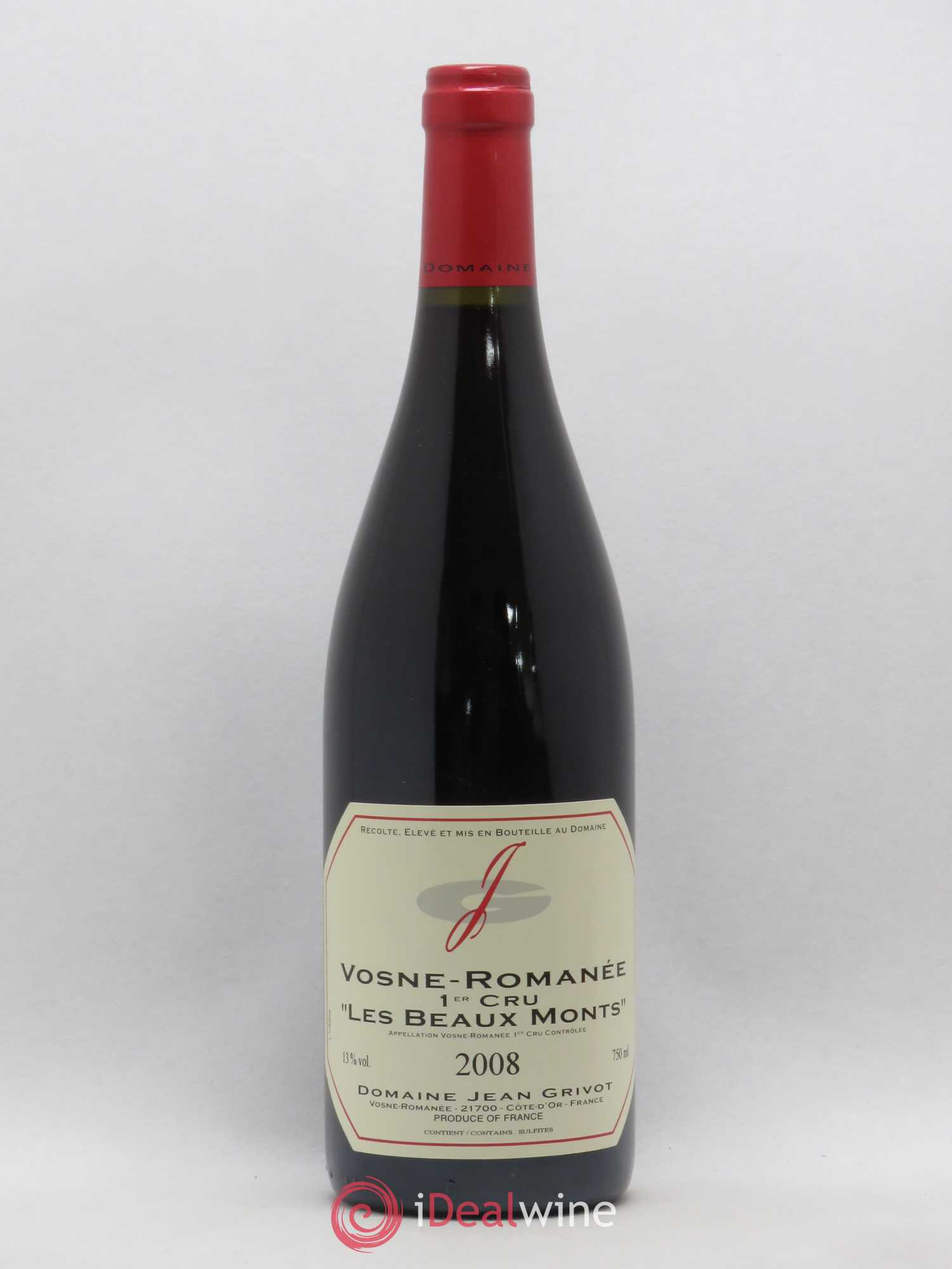 Vosne-Romanée 1er Cru Les Beaux-Monts Jean Grivot 2008 - Lot de 1 bouteille - 0