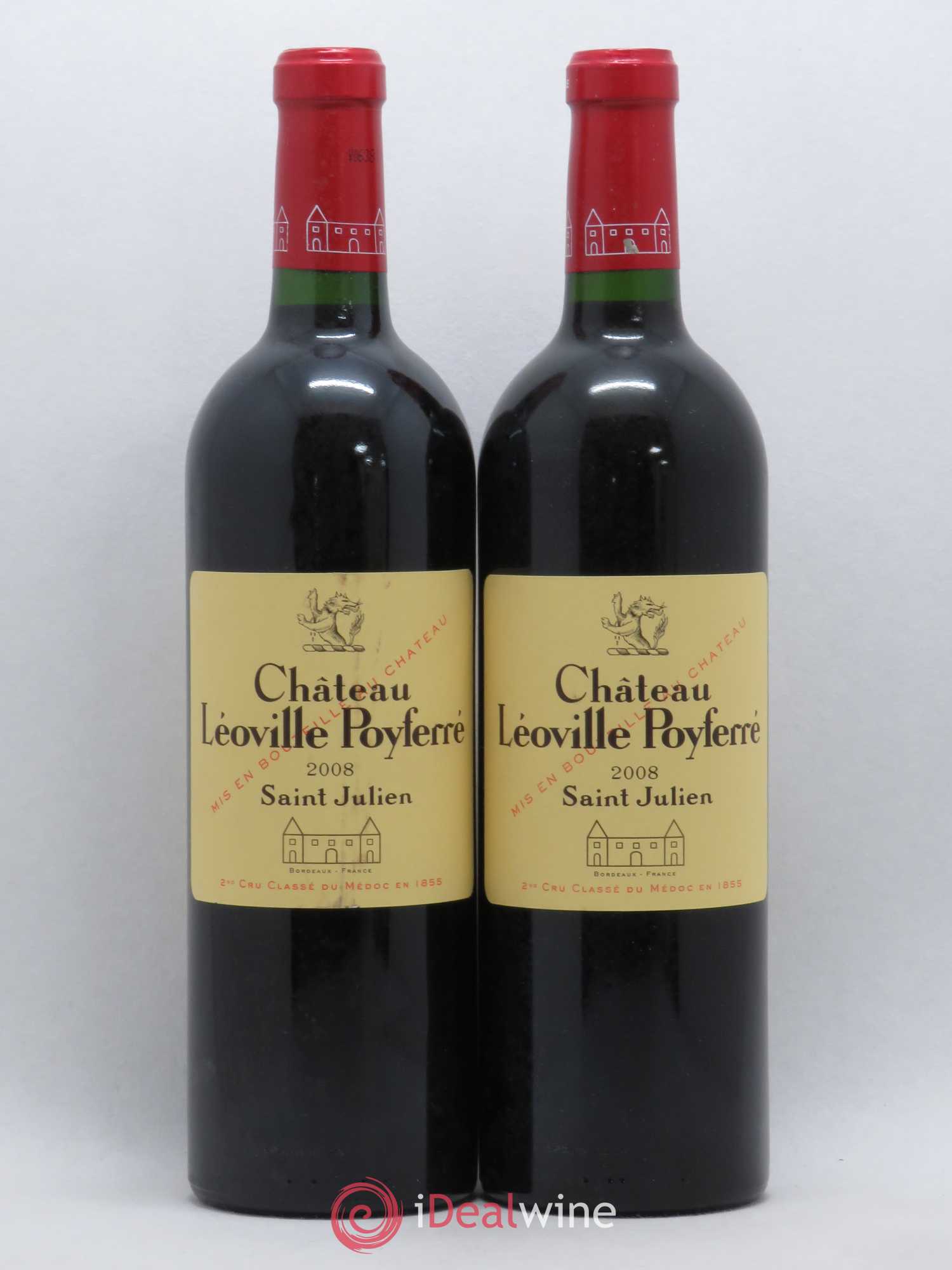Château Léoville Poyferré 2ème Grand Cru Classé 2008 - Lot de 2 bouteilles - 0
