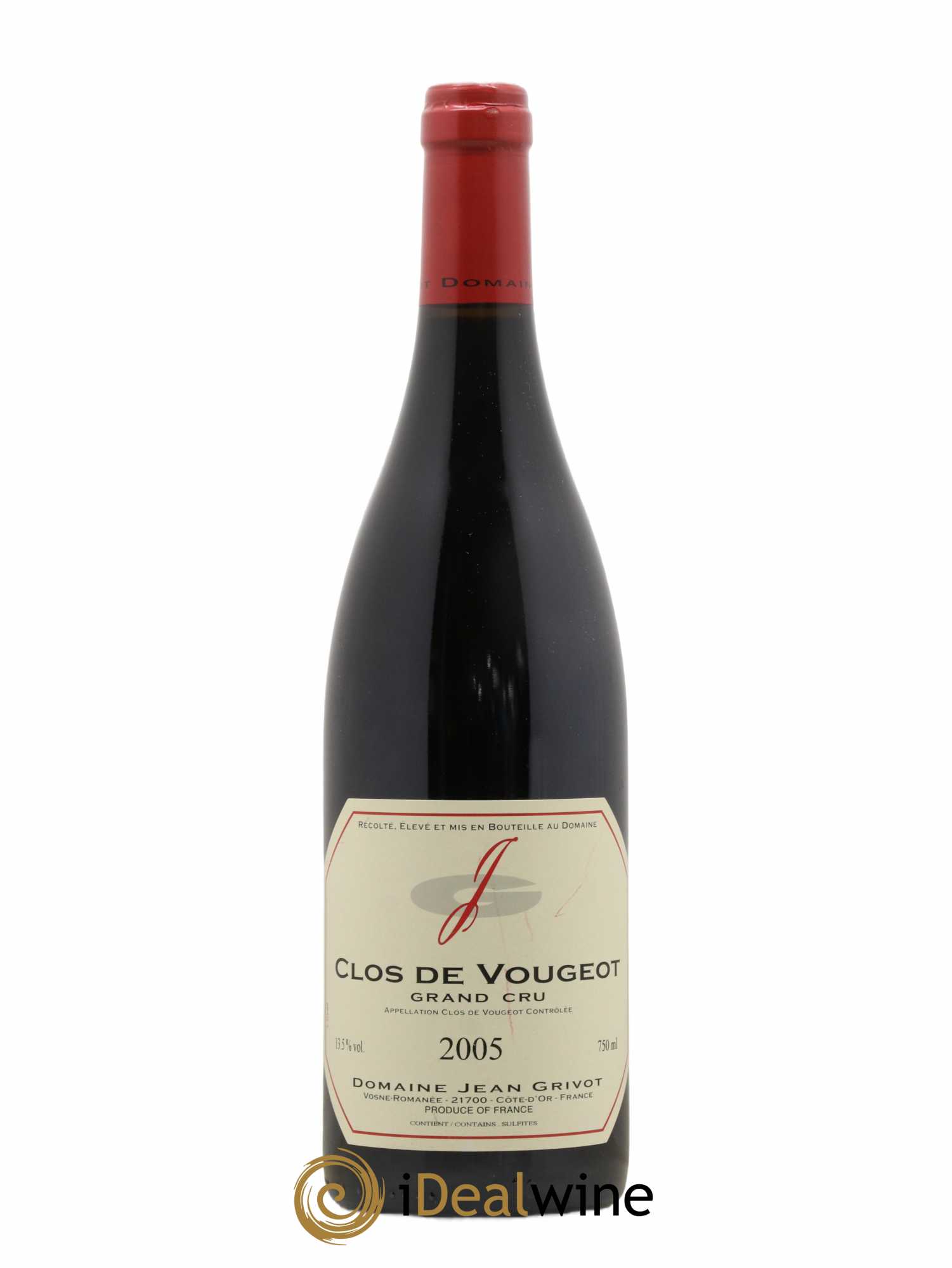 Clos de Vougeot Grand Cru Jean Grivot 2005 - Lot de 1 bouteille - 0