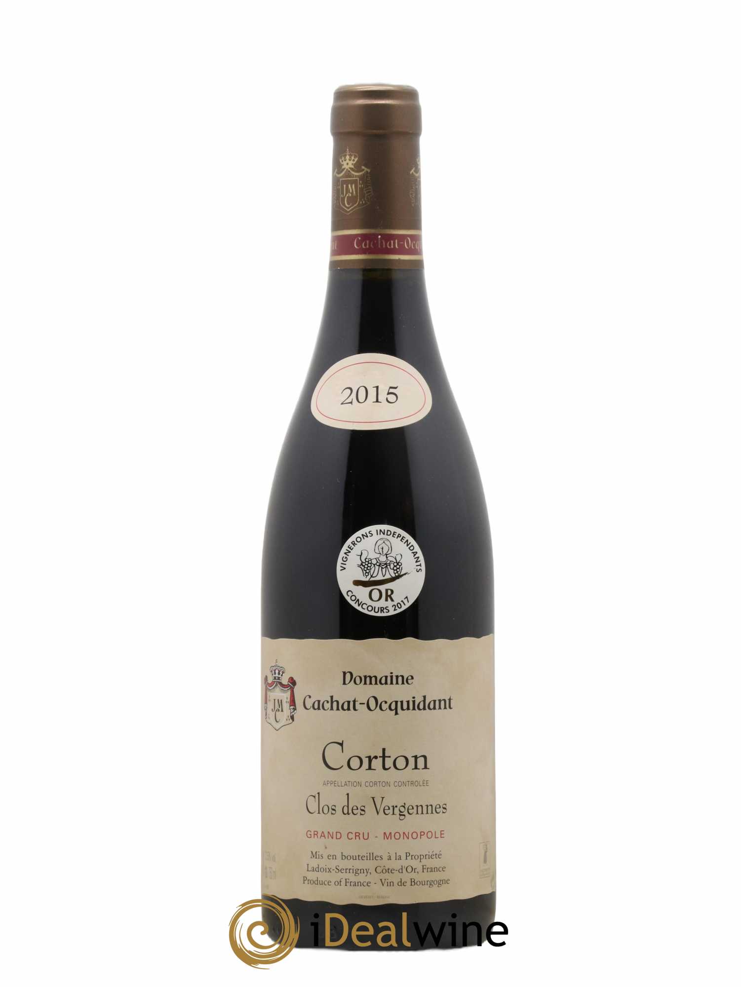 Corton Grand Cru Clos Des Vergennes Domaine Cachat Ocquidant 2015 - Lot de 1 bouteille - 0
