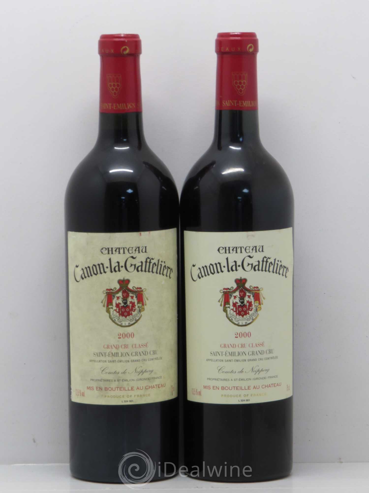 Château Canon la Gaffelière 1er Grand Cru Classé B 2000 - Lot de 2 bouteilles - 0