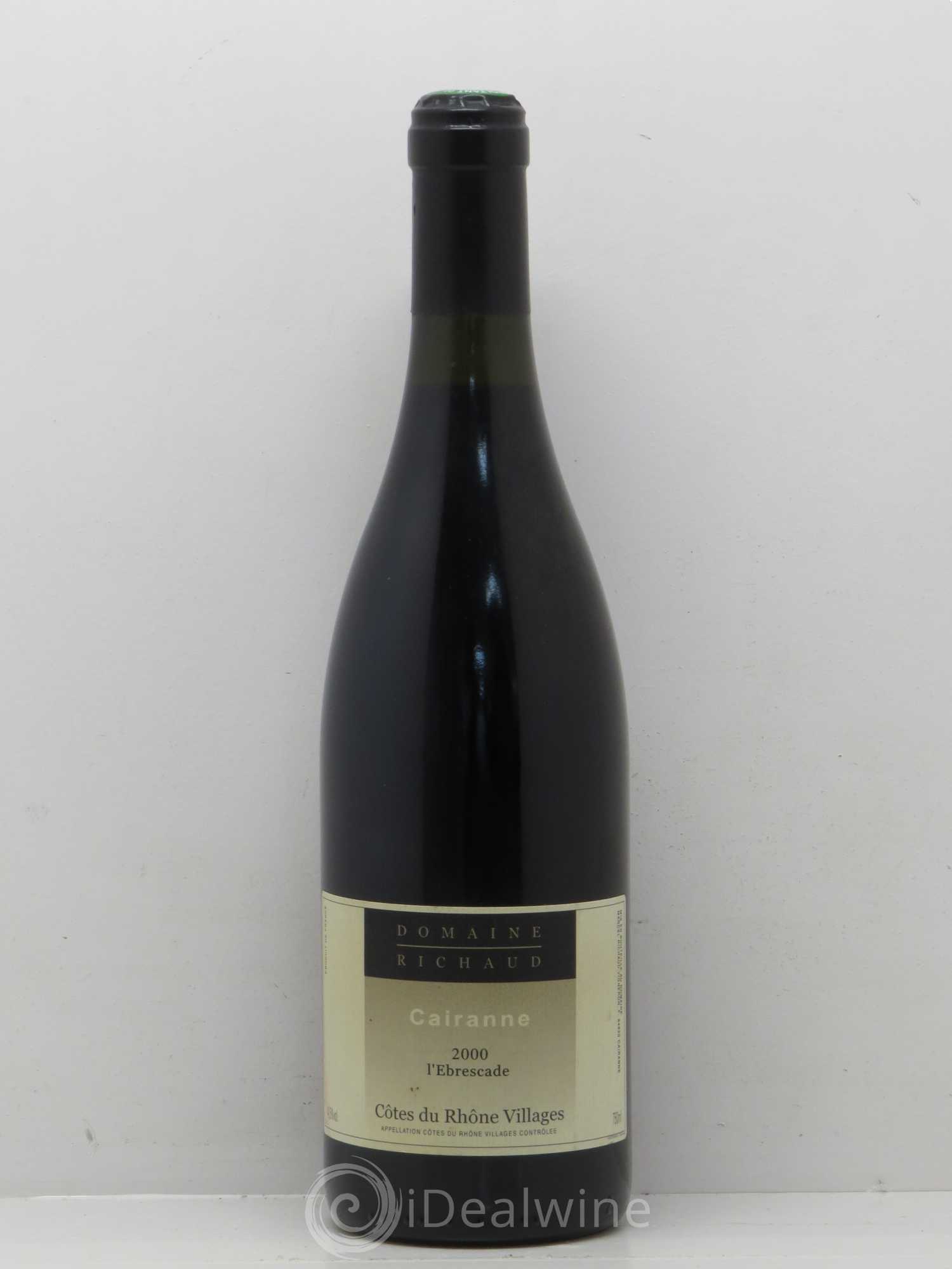 Cairanne Ebrescade Marcel Richaud 2000 - Lot de 1 bouteille - 0