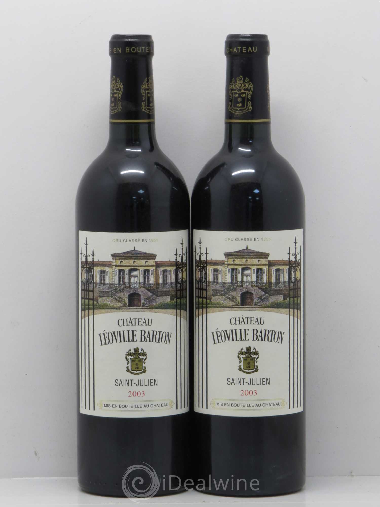 Château Léoville Barton 2ème Grand Cru Classé 2003 - Lot de 2 bouteilles - 0