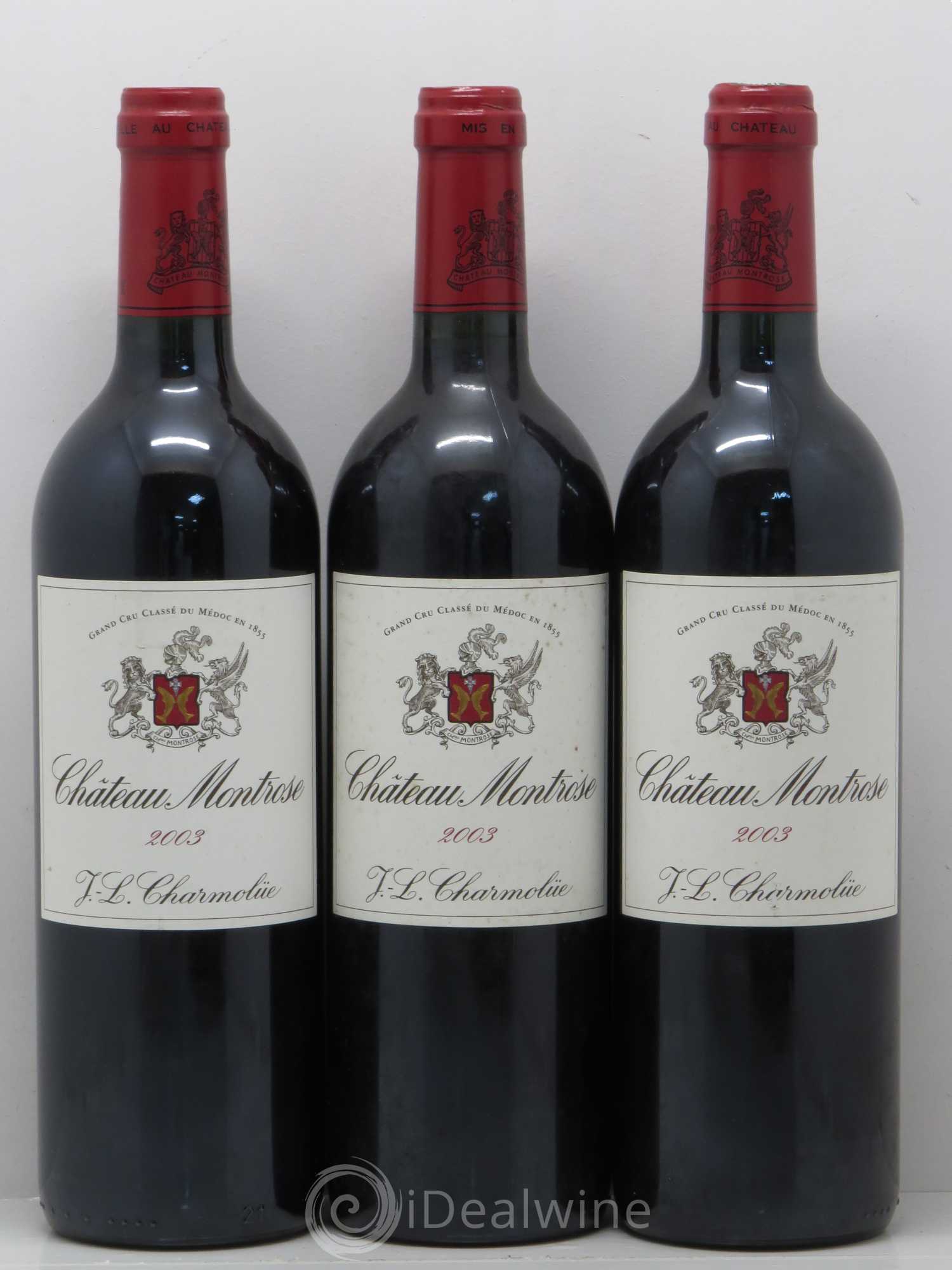 Château Montrose 2ème Grand Cru Classé 2003 - Lot de 3 bouteilles - 0