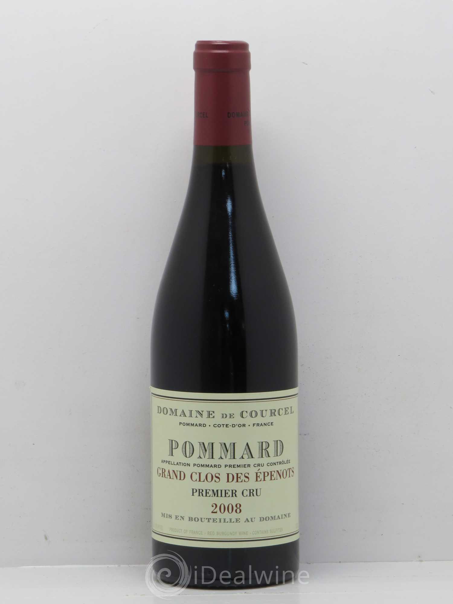 Pommard 1er Cru Grand Clos des Epenots de Courcel (Domaine) 2008 - Lot de 1 bouteille - 0
