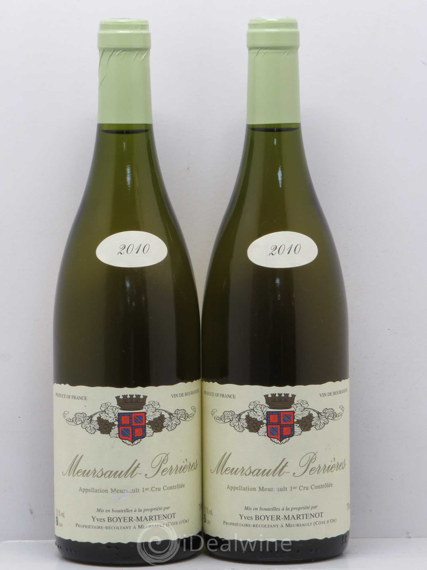 Meursault 1er Cru Perrières Yves Boyer-Martenot 2010 - Lot de 2 bouteilles - 0