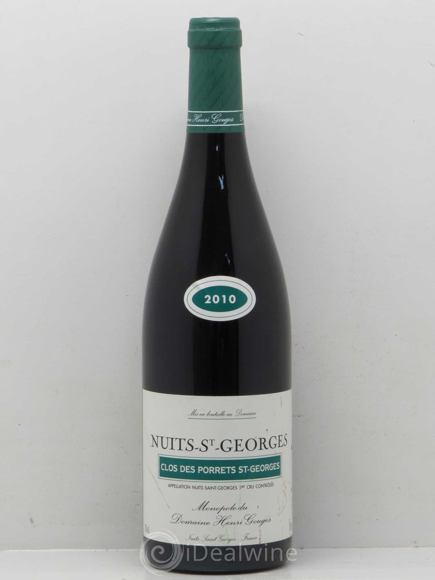 Nuits-Saint-Georges 1er Cru Clos des Porrets St Georges Henri Gouges 2010 - Posten von 1 Flasche - 0