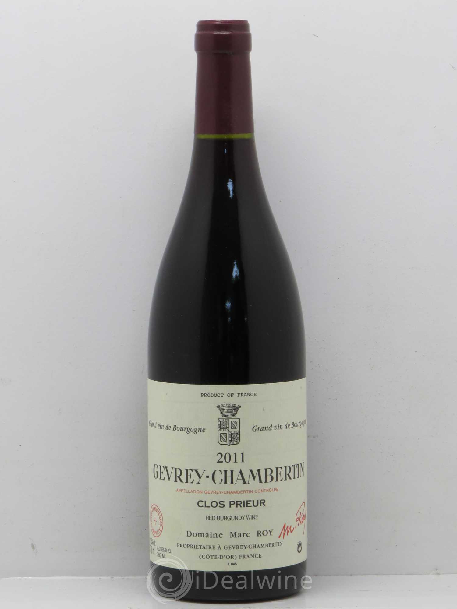 Gevrey-Chambertin Clos Prieur Marc Roy 2011 - Lot de 1 bouteille - 0