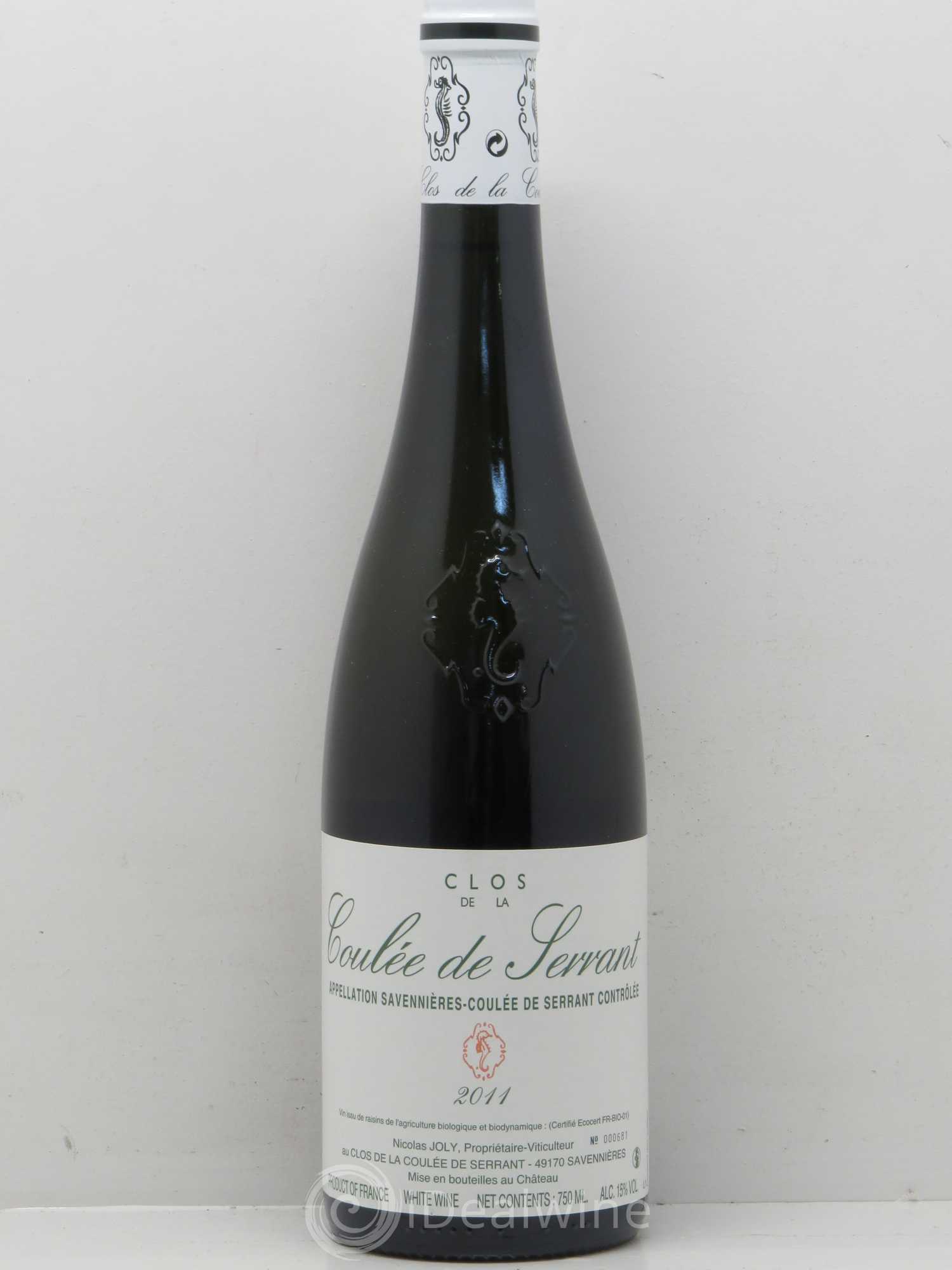 Savennières Clos de la Coulée de Serrant Vignobles de la Coulée de Serrant - Nicolas Joly 2011 - Lot de 1 bouteille - 0