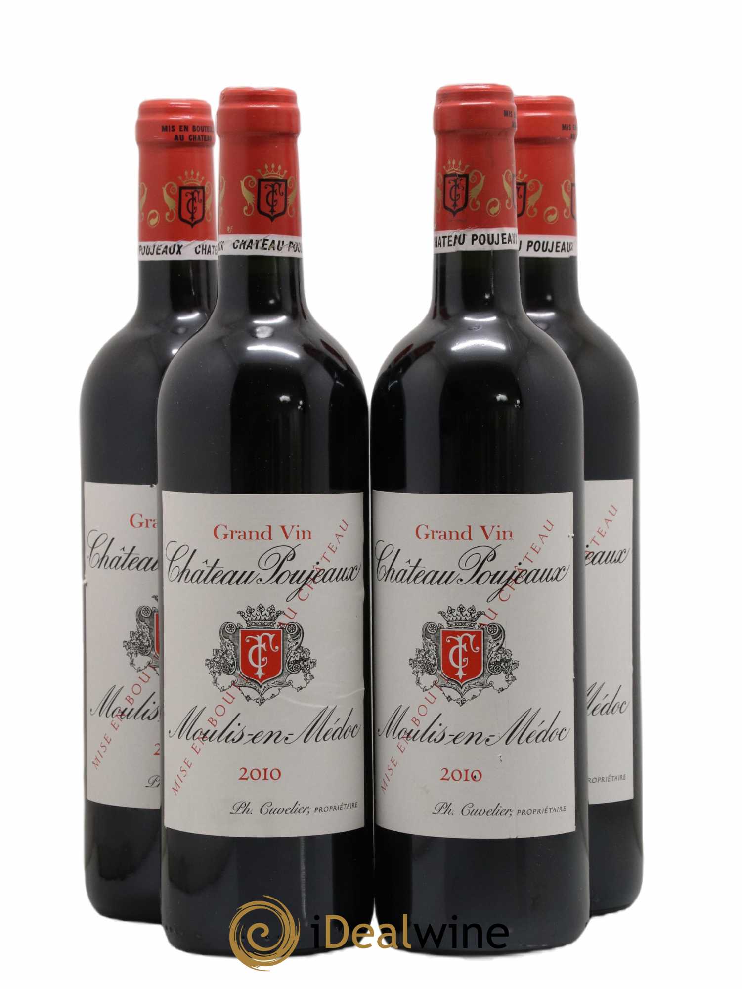 Château Poujeaux 2010 - Lot de 4 bouteilles - 0