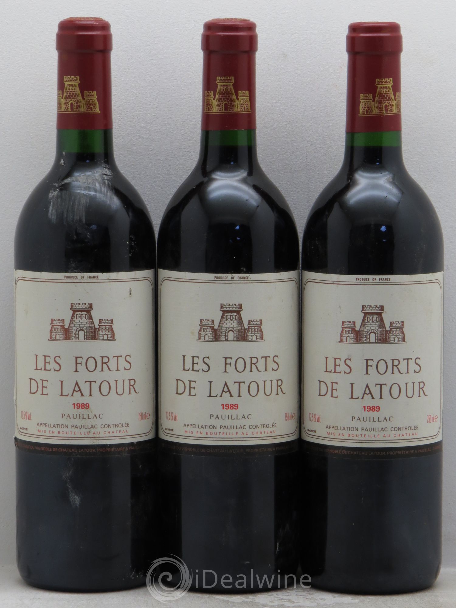 Les Forts de Latour Second Vin 1989 - Lot de 3 bouteilles - 0