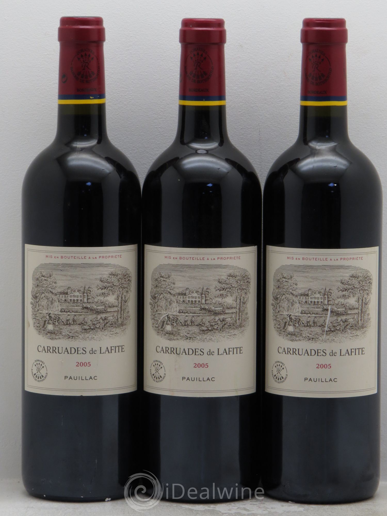 Carruades de Lafite Rothschild Second Vin 2005 - Lot de 3 bouteilles - 0
