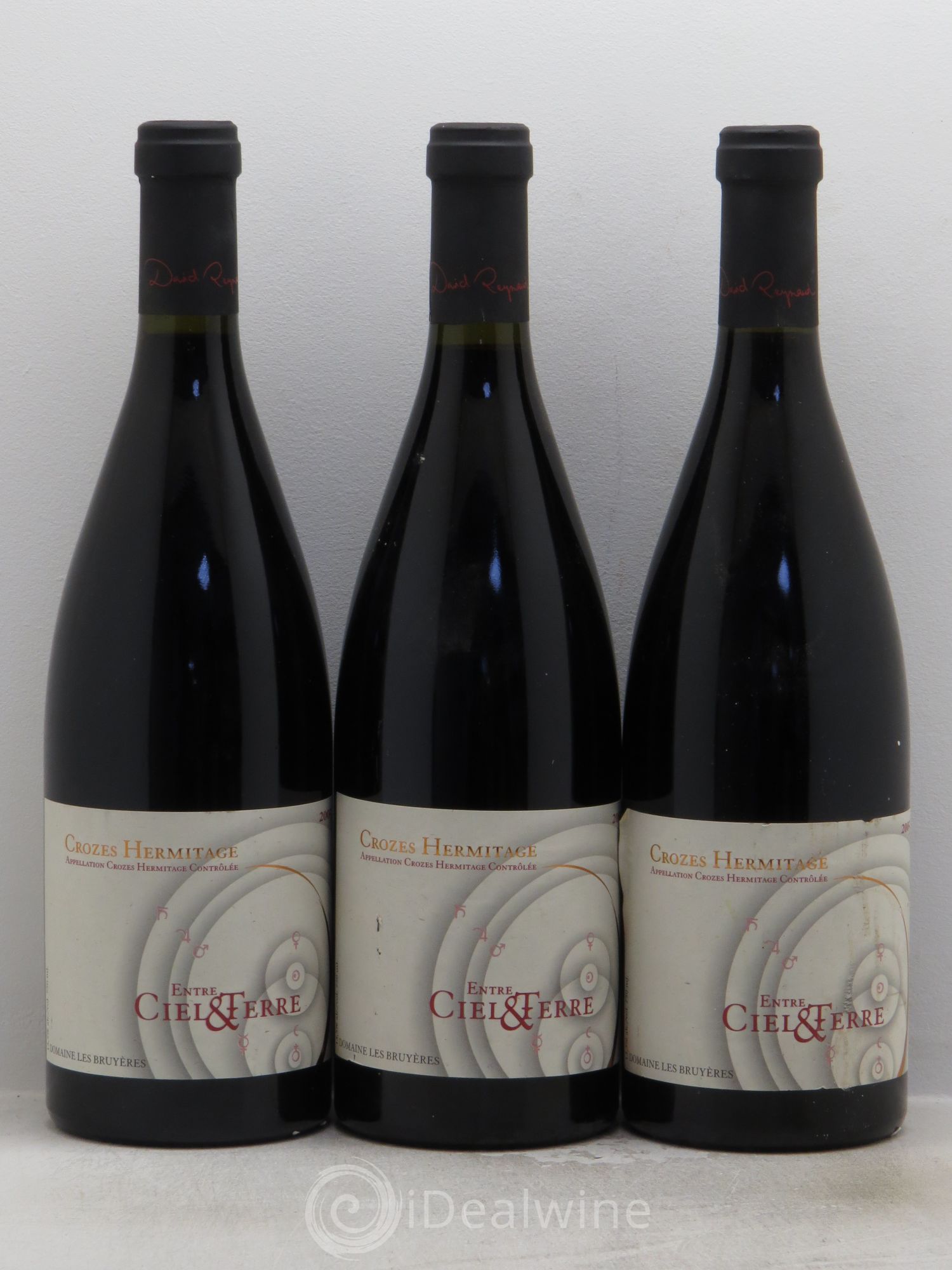 Crozes-Hermitage Entre Ciel et Terre Domaine les Bruyeres 2005 - Posten von 3 Flaschen - 0