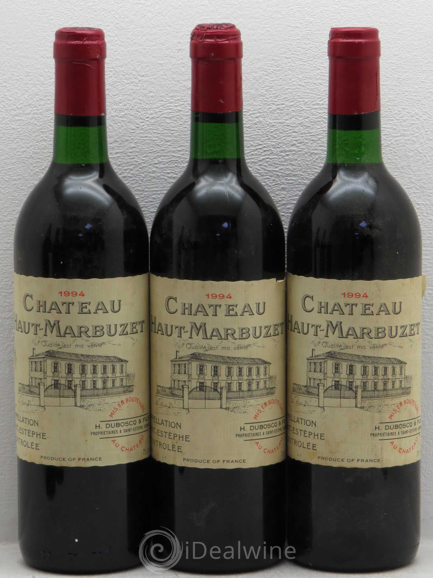 Château Haut Marbuzet 1994 - Lot de 6 bouteilles - 1