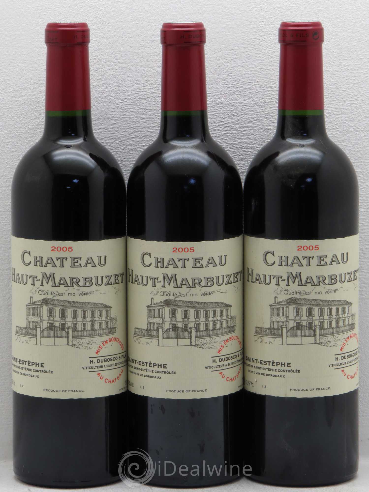 Château Haut Marbuzet 2005 - Lot de 3 bouteilles - 0