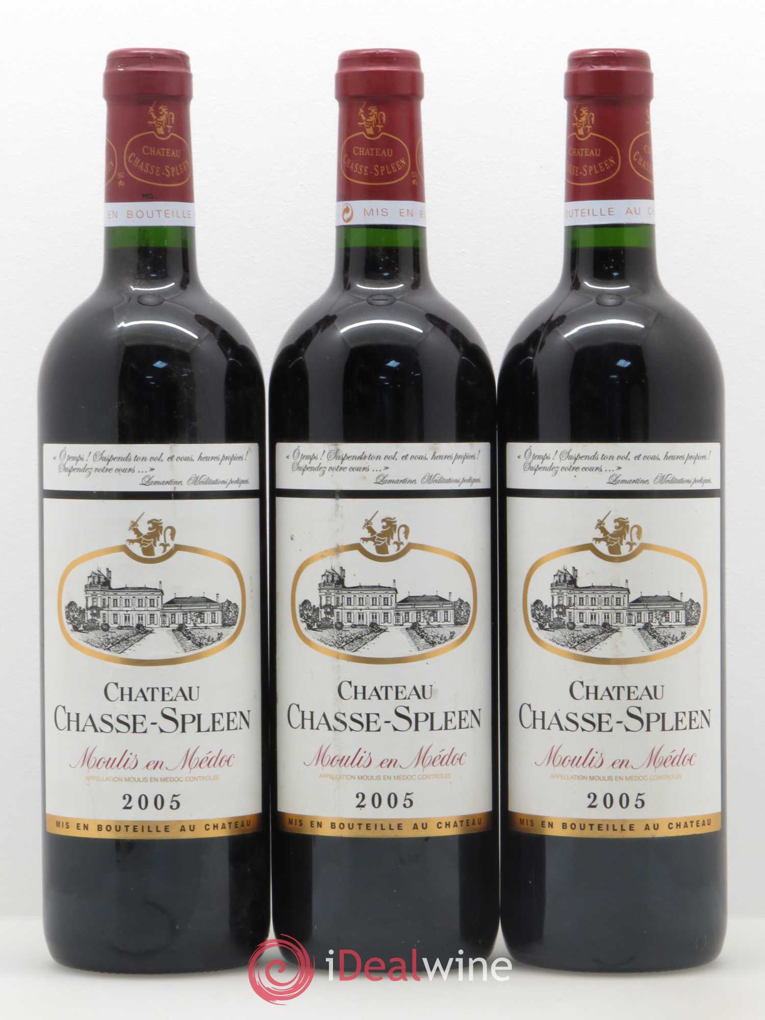 Château Chasse Spleen 2005 - Lot de 3 bouteilles - 0