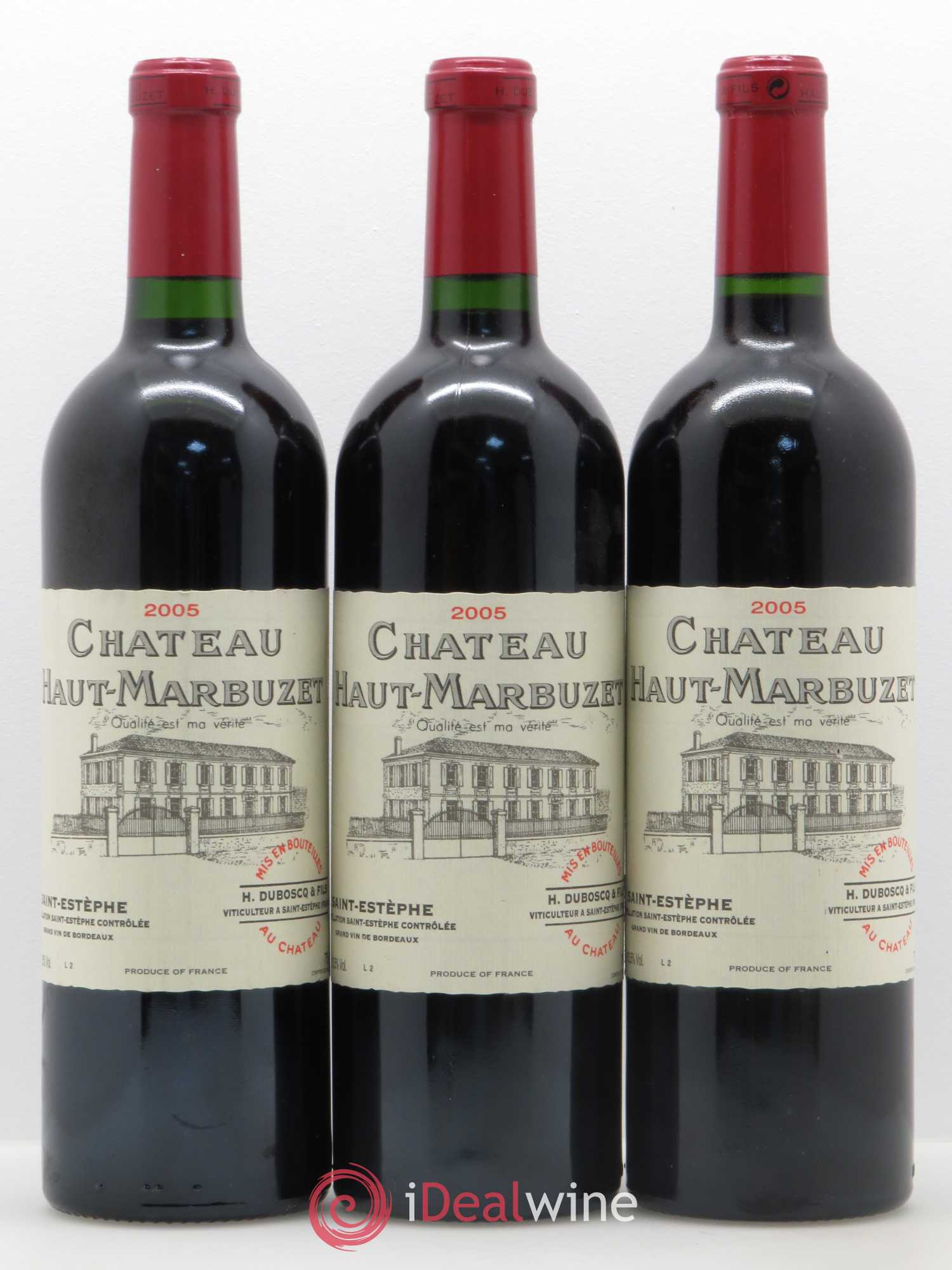 Château Haut Marbuzet 2005 - Lot de 3 bouteilles - 0