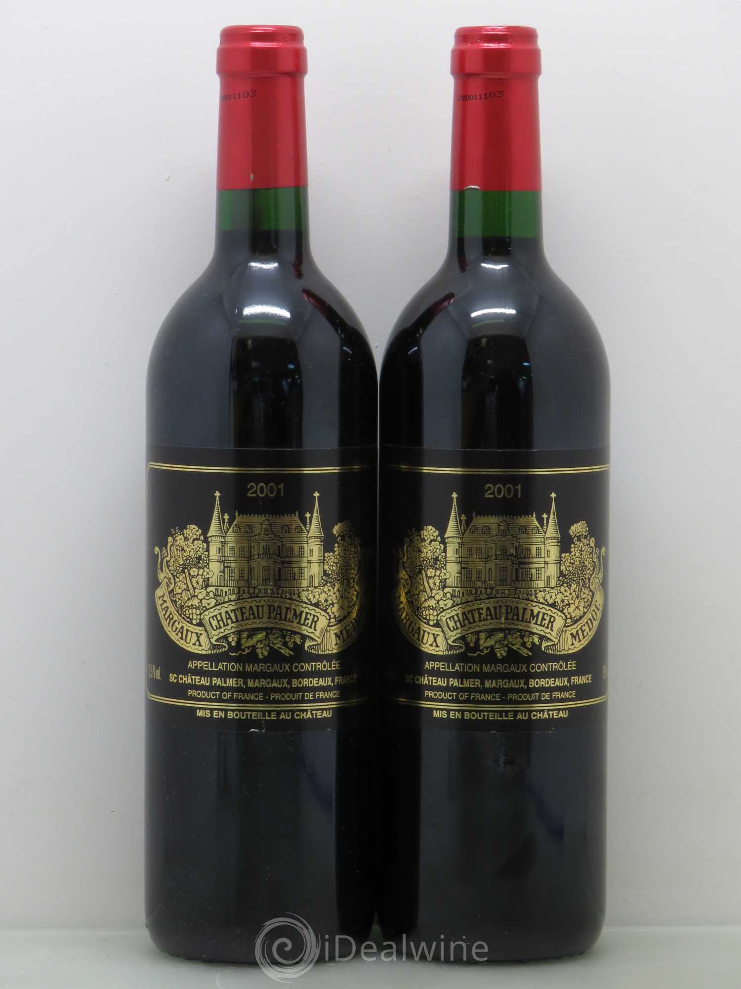 Château Palmer 3ème Grand Cru Classé 2001 - Lot de 2 bouteilles - 0