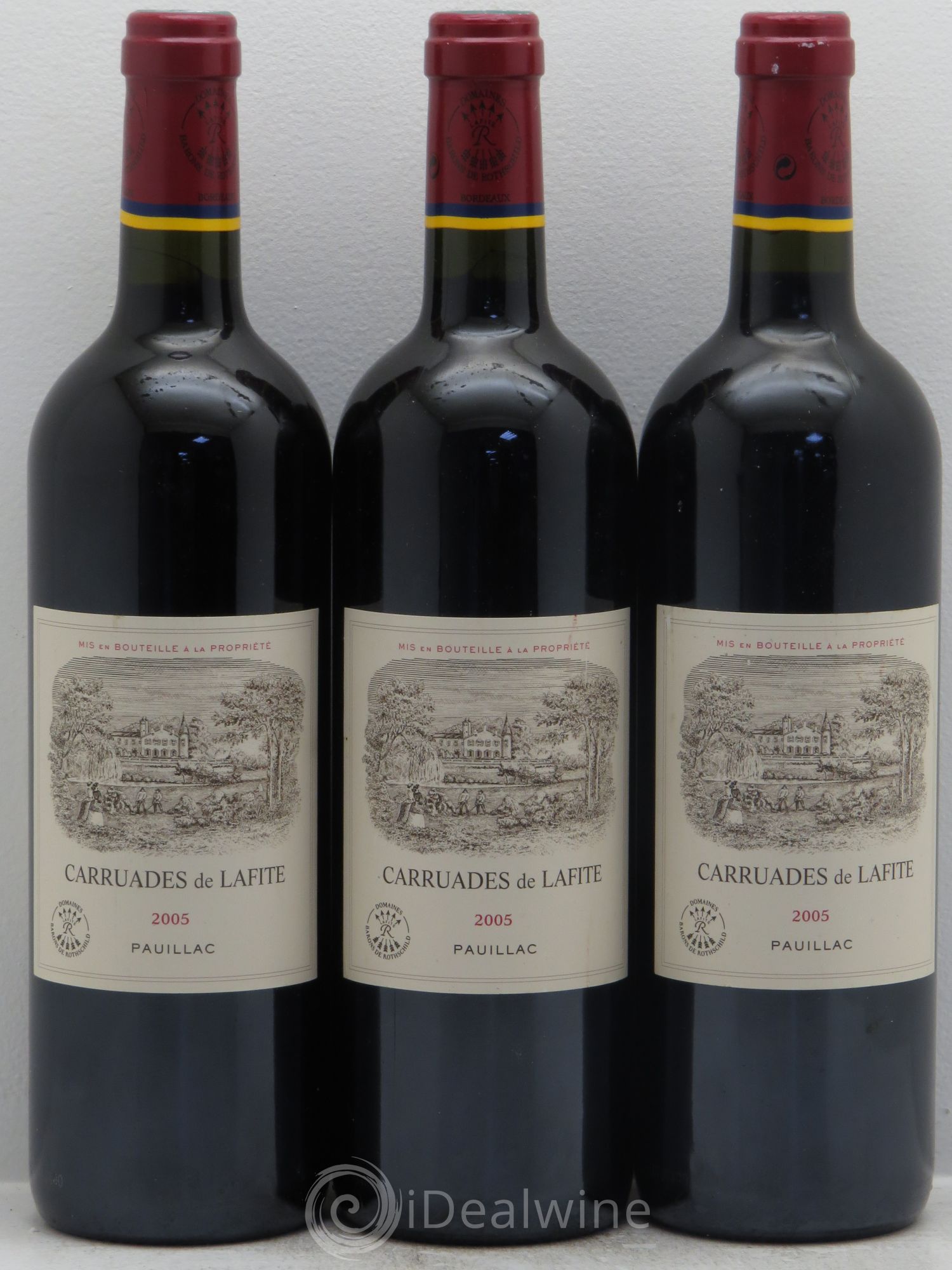 Carruades de Lafite Rothschild Second Vin 2005 - Lot de 3 bouteilles - 0