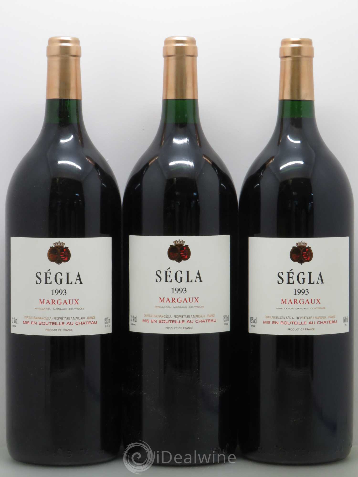 Bordeaux Château Segla - Margaux 1993 - Posten von 3 Magnum - 0
