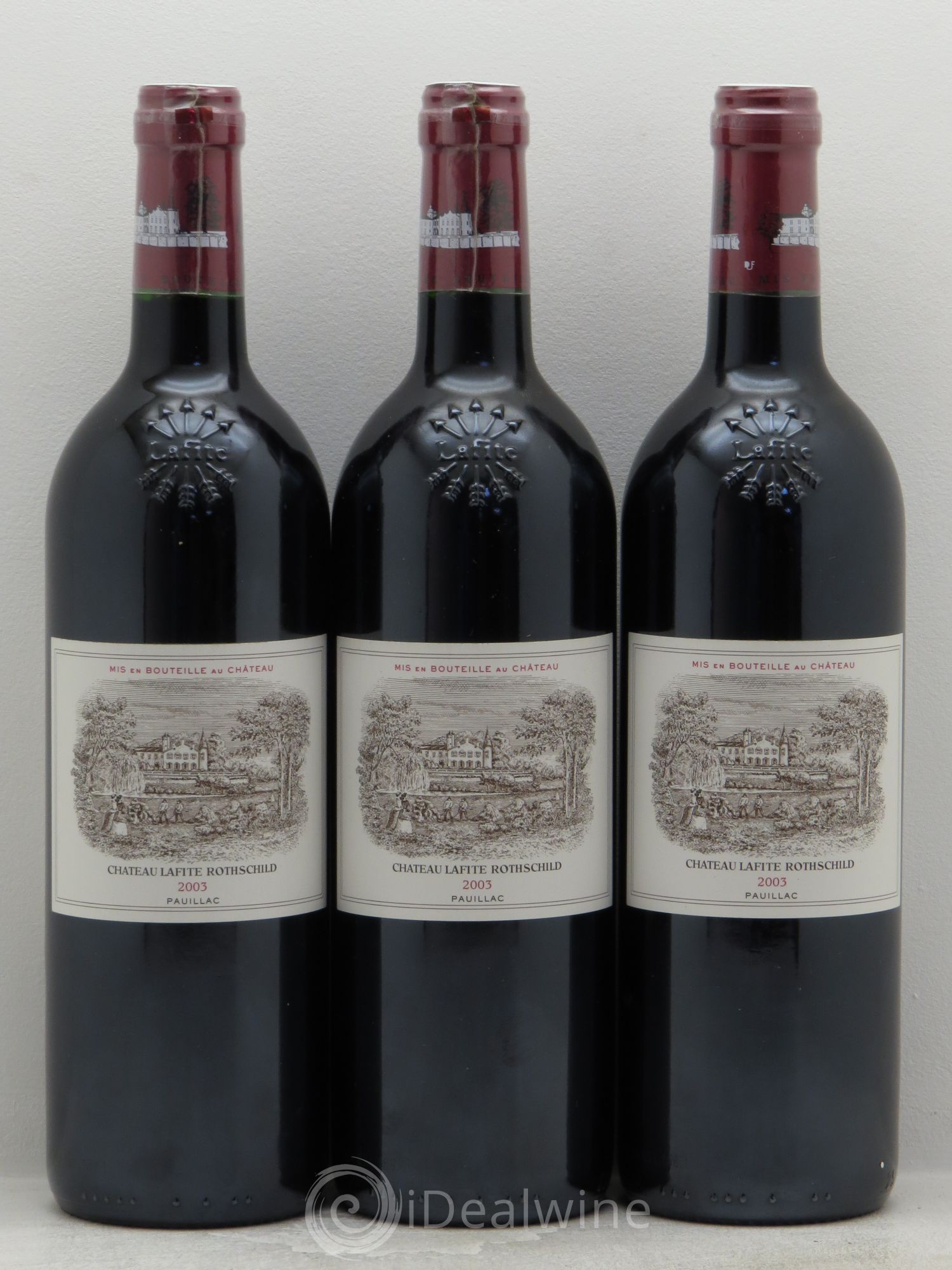 Château Lafite Rothschild 1er Grand Cru Classé 2003 - Lot de 3 bouteilles - 0