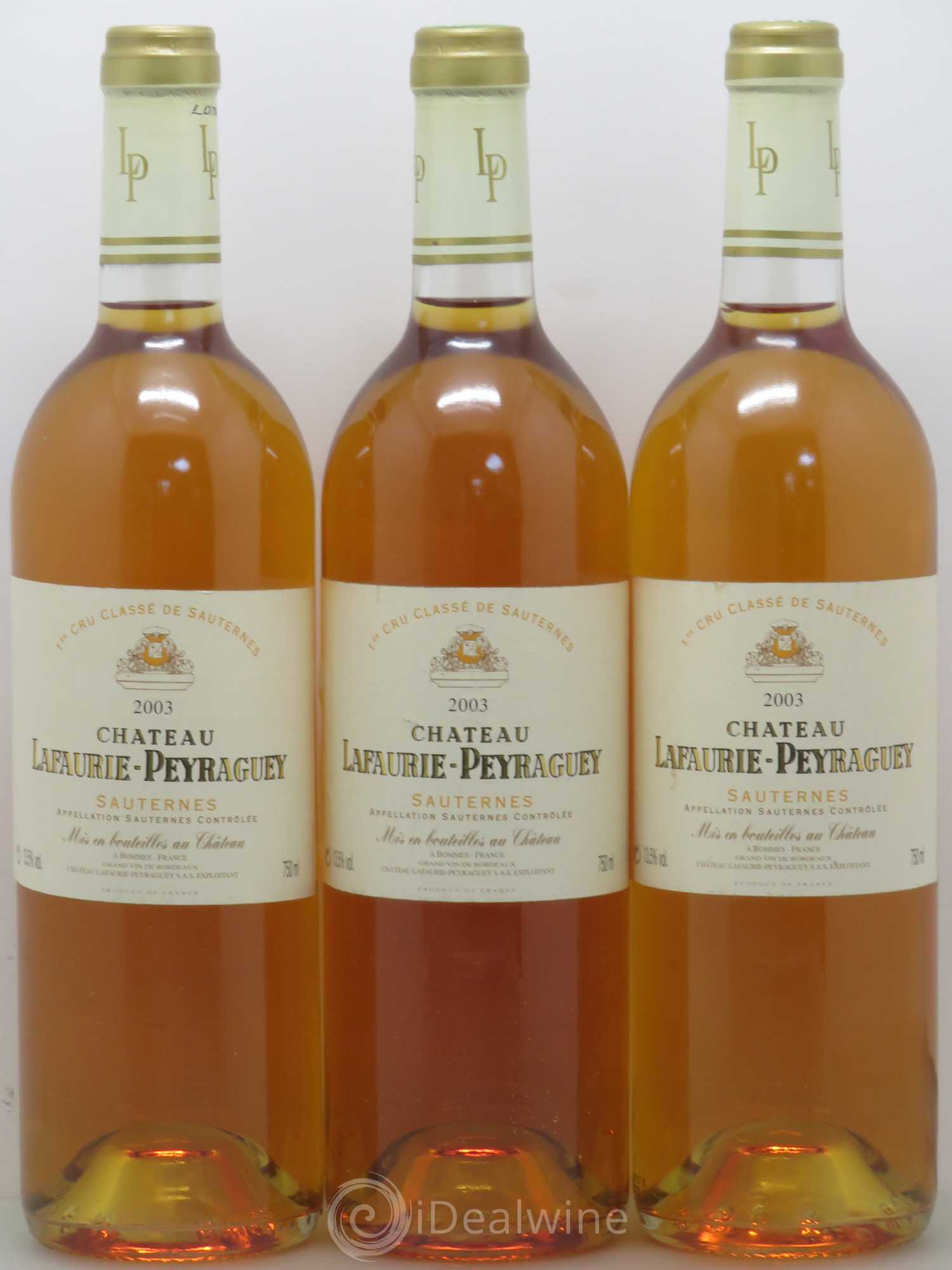 Château Lafaurie-Peyraguey 1er Grand Cru Classé 2003 - Lotto di 3 bottiglie - 0