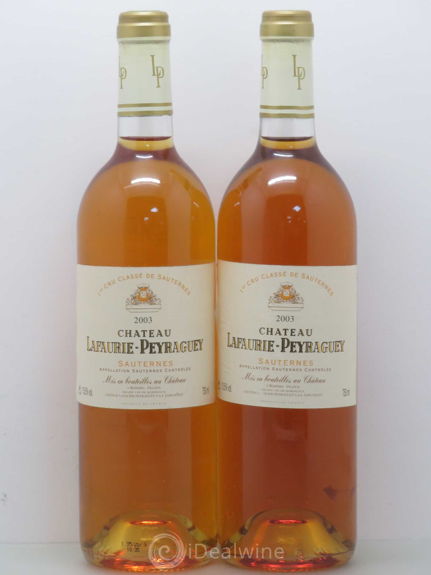 Château Lafaurie-Peyraguey 1er Grand Cru Classé 2003 - Lotto di 2 bottiglie - 0