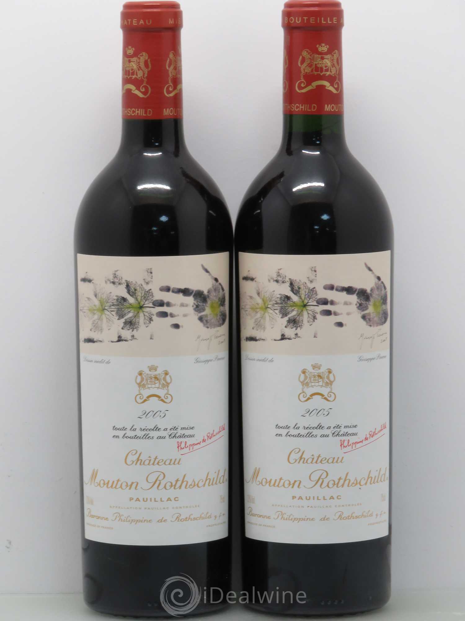 Château Mouton Rothschild 1er Grand Cru Classé 2005 - Lot de 2 bouteilles - 0
