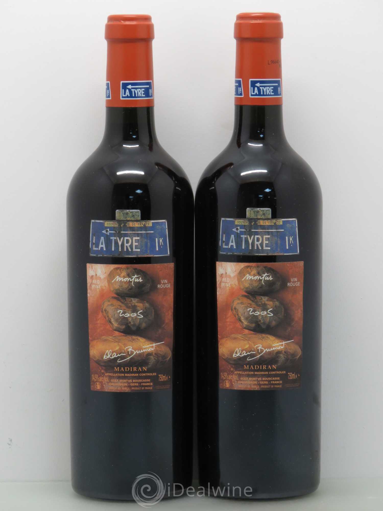Madiran Château Montus-La Tyre Alain Brumont 2005 - Lot de 2 bouteilles - 0