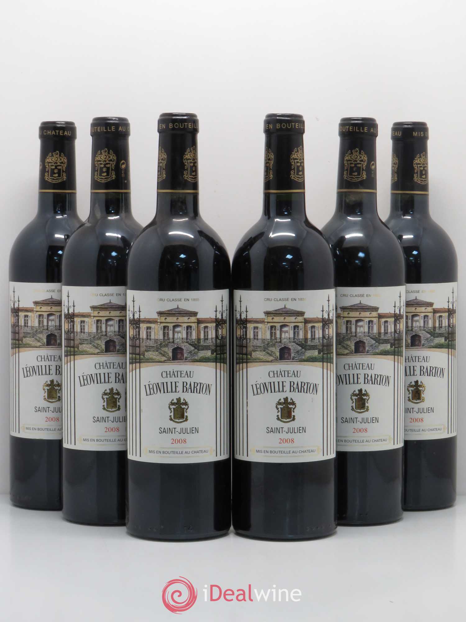 Château Léoville Barton 2ème Grand Cru Classé 2008 - Lot de 6 bouteilles - 0