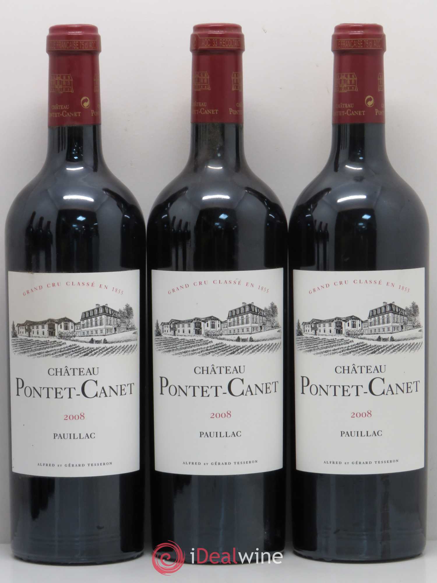 Château Pontet Canet 5ème Grand Cru Classé 2008 - Lot de 6 bouteilles - 1