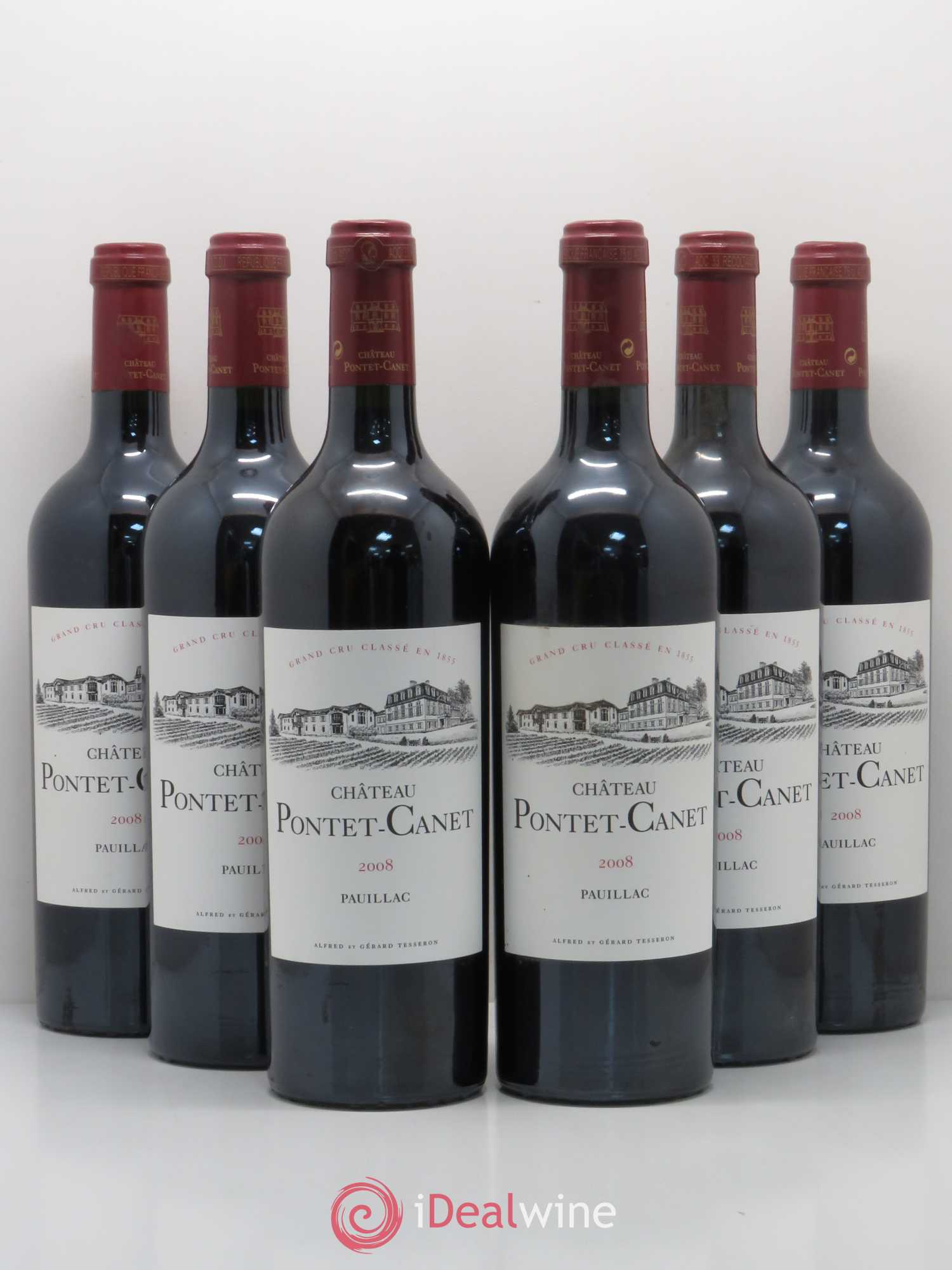 Château Pontet Canet 5ème Grand Cru Classé 2008 - Lot de 6 bouteilles - 0