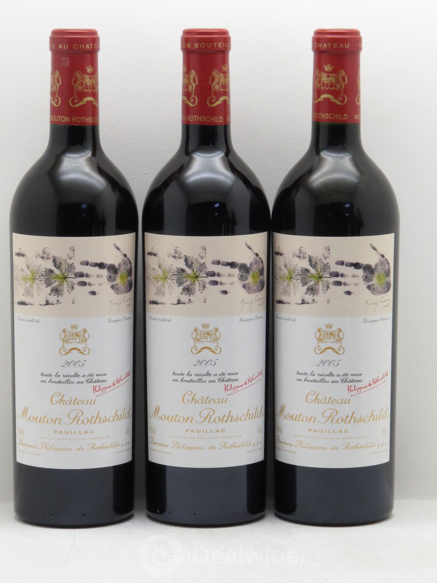 Château Mouton Rothschild 1er Grand Cru Classé CBO Lot de 3 2005 - Lot de 6 bouteilles - 1