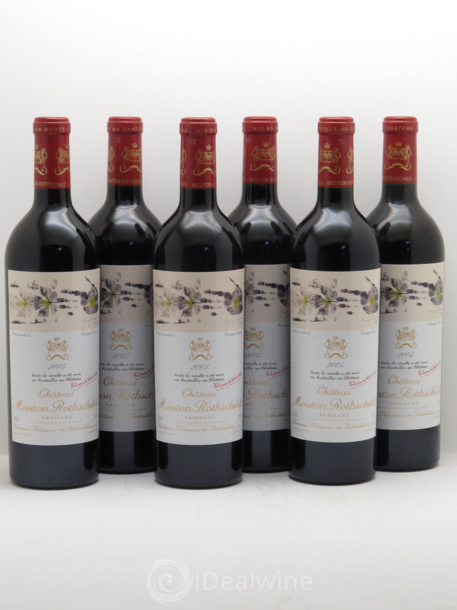 Château Mouton Rothschild 1er Grand Cru Classé CBO Lot de 3 2005 - Lot de 6 bouteilles - 0