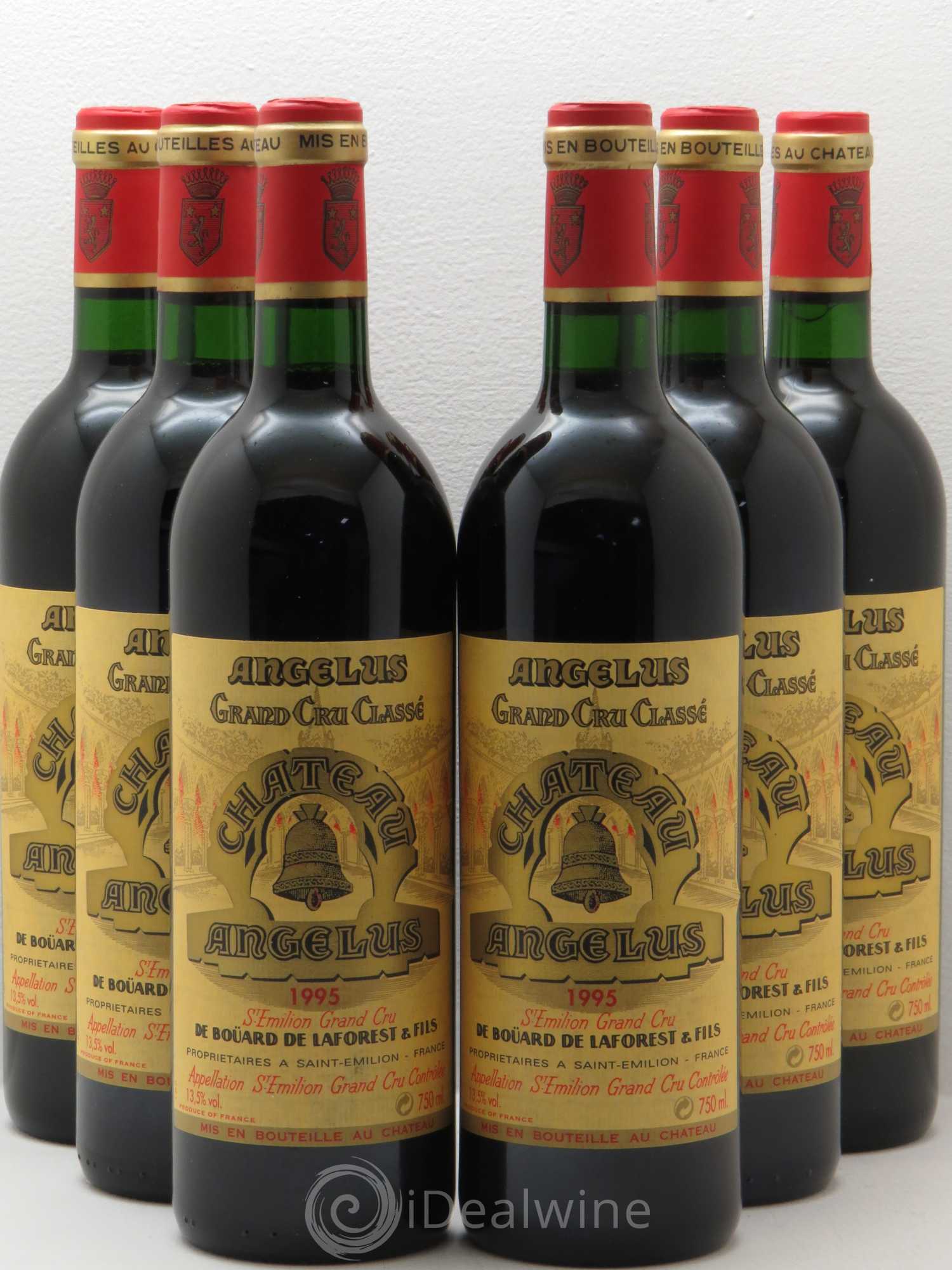 Château Angélus 1er Grand Cru Classé A 1995 - Lot de 6 bouteilles - 0