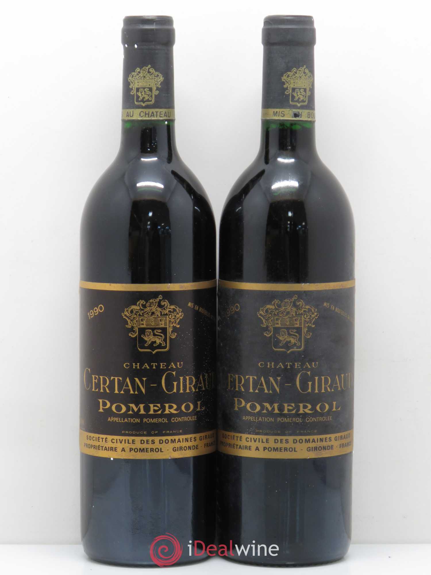 Château Certan Giraud 1990 - Lot de 2 bouteilles - 0