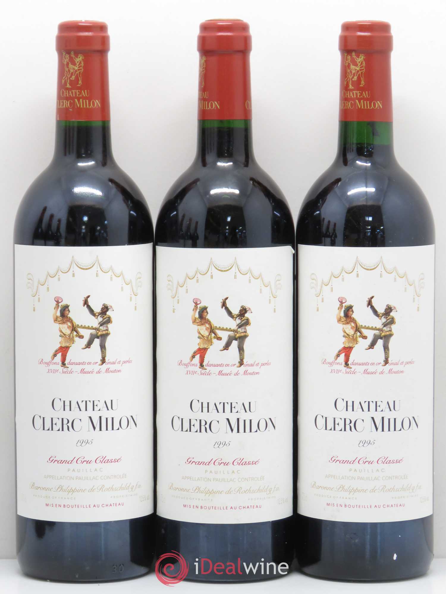 Château Clerc Milon 5ème Grand Cru Classé 1995 - Lot de 6 bouteilles - 1