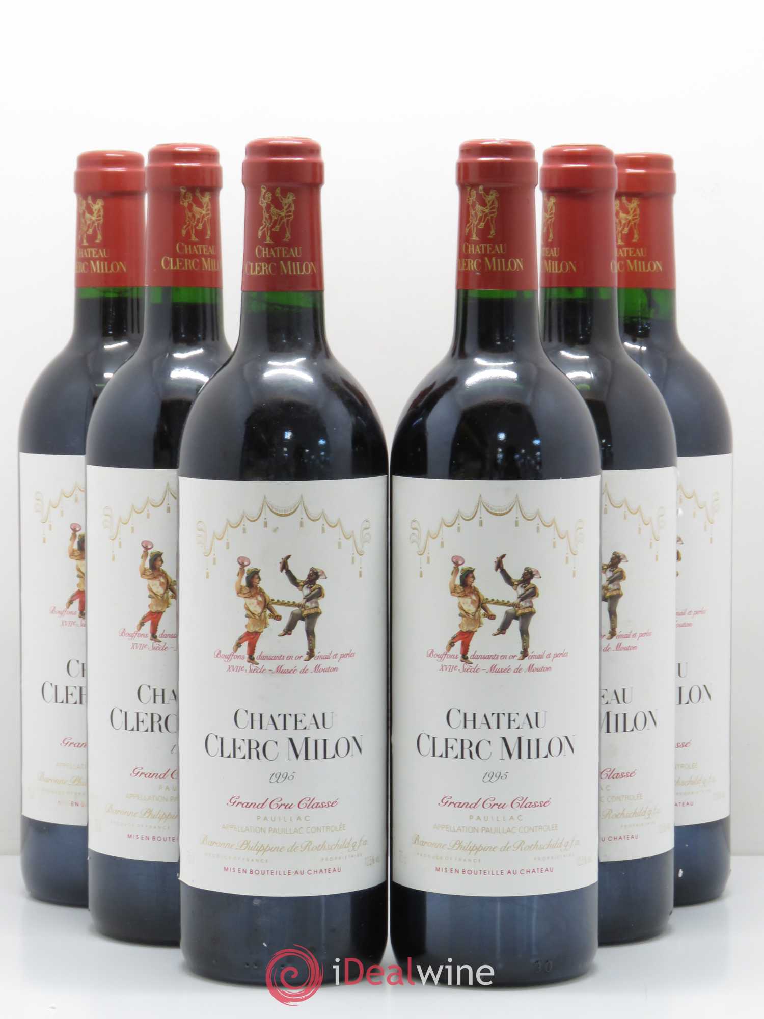 Château Clerc Milon 5ème Grand Cru Classé 1995 - Lot de 6 bouteilles - 0